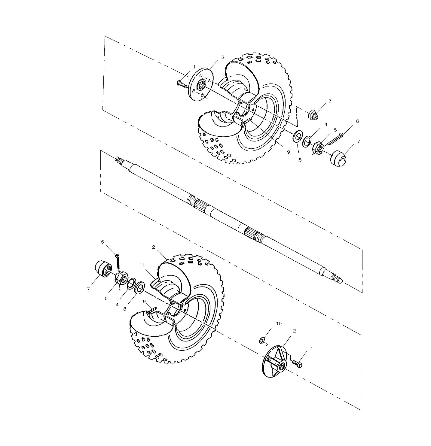 ROUES ROUE ARRIERE POUR SCRAMBLER 400 1999