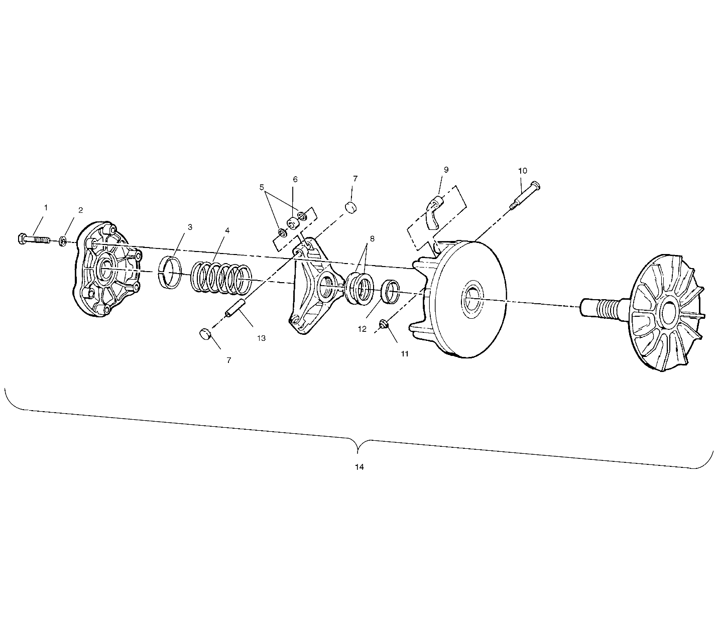 TRANSMISSION EMBRAYAGE POUR SCRAMBLER 400 1999