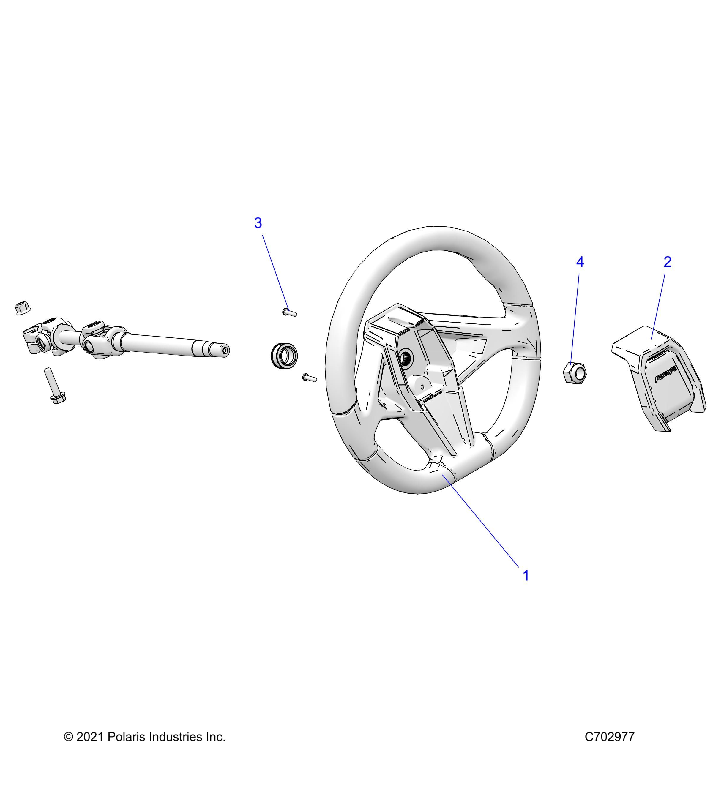 STEERING WHEEL STANDARD POUR RZR TURBO R 4 PREMIUM RC R01 2023