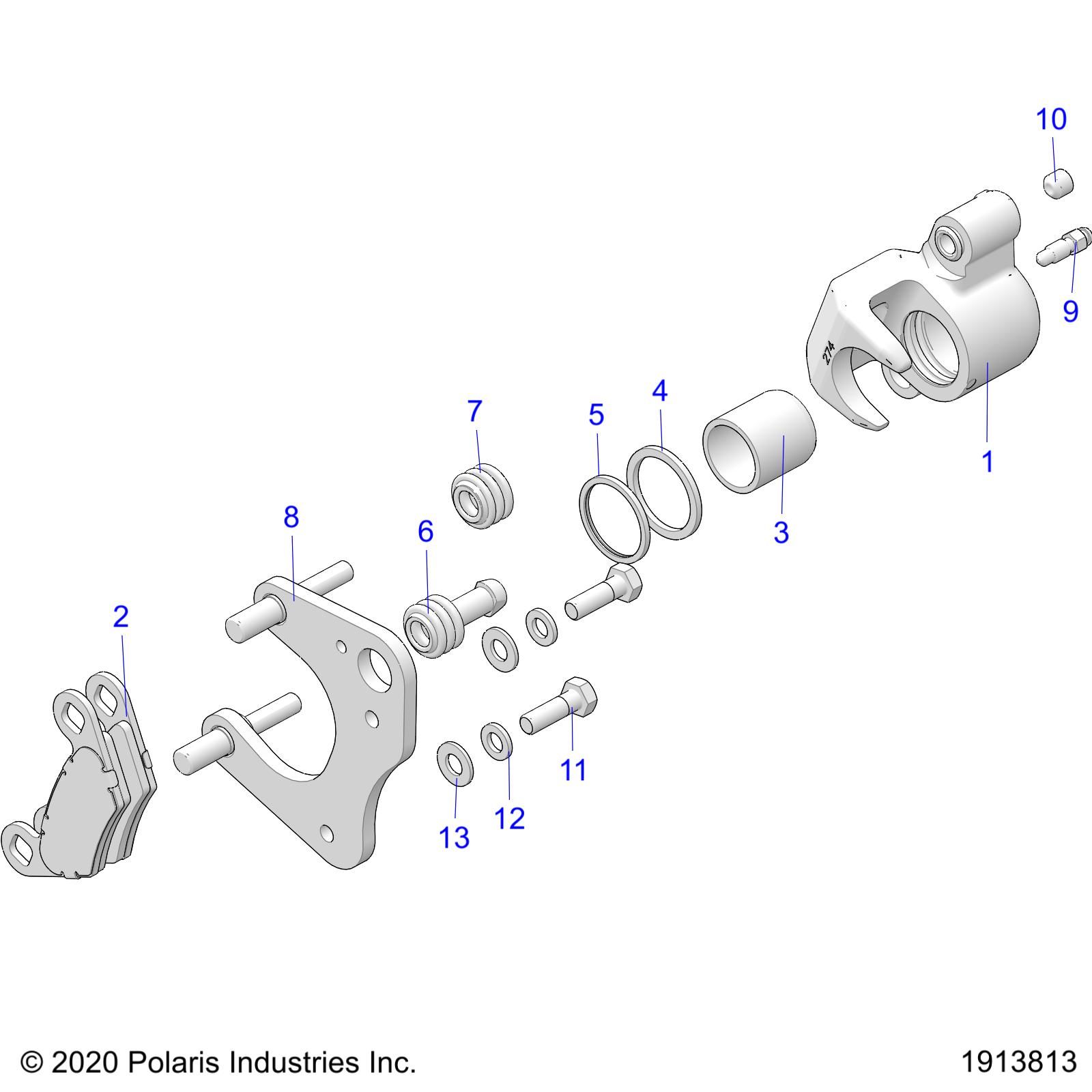 FREINS ETRIER AVANT POUR SPORTSMAN 450 EPS HO 50S 2024