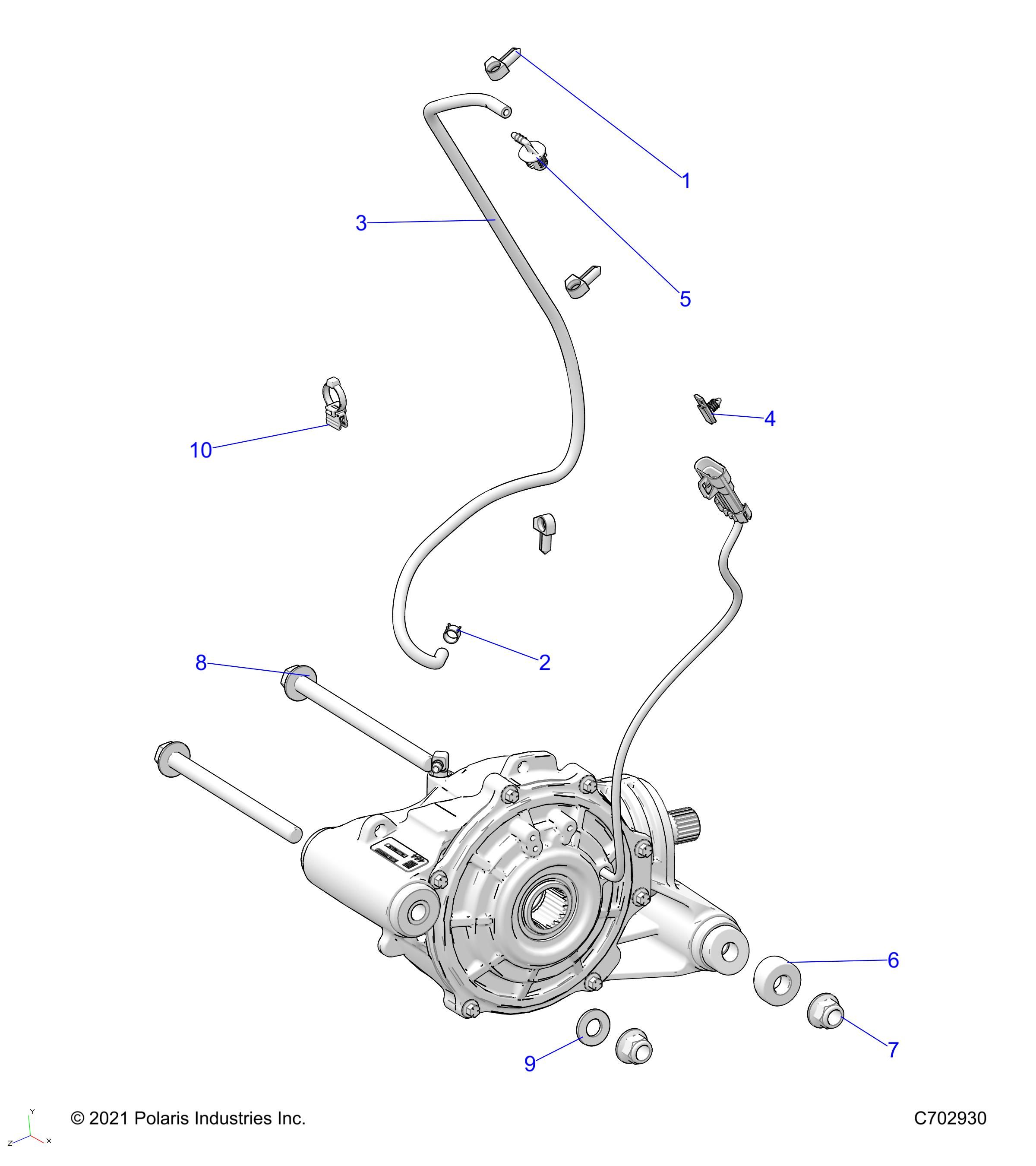 TRANSMISSION MONTAGE BOITE AVANT POUR RANGER CREW XP 1000 2022