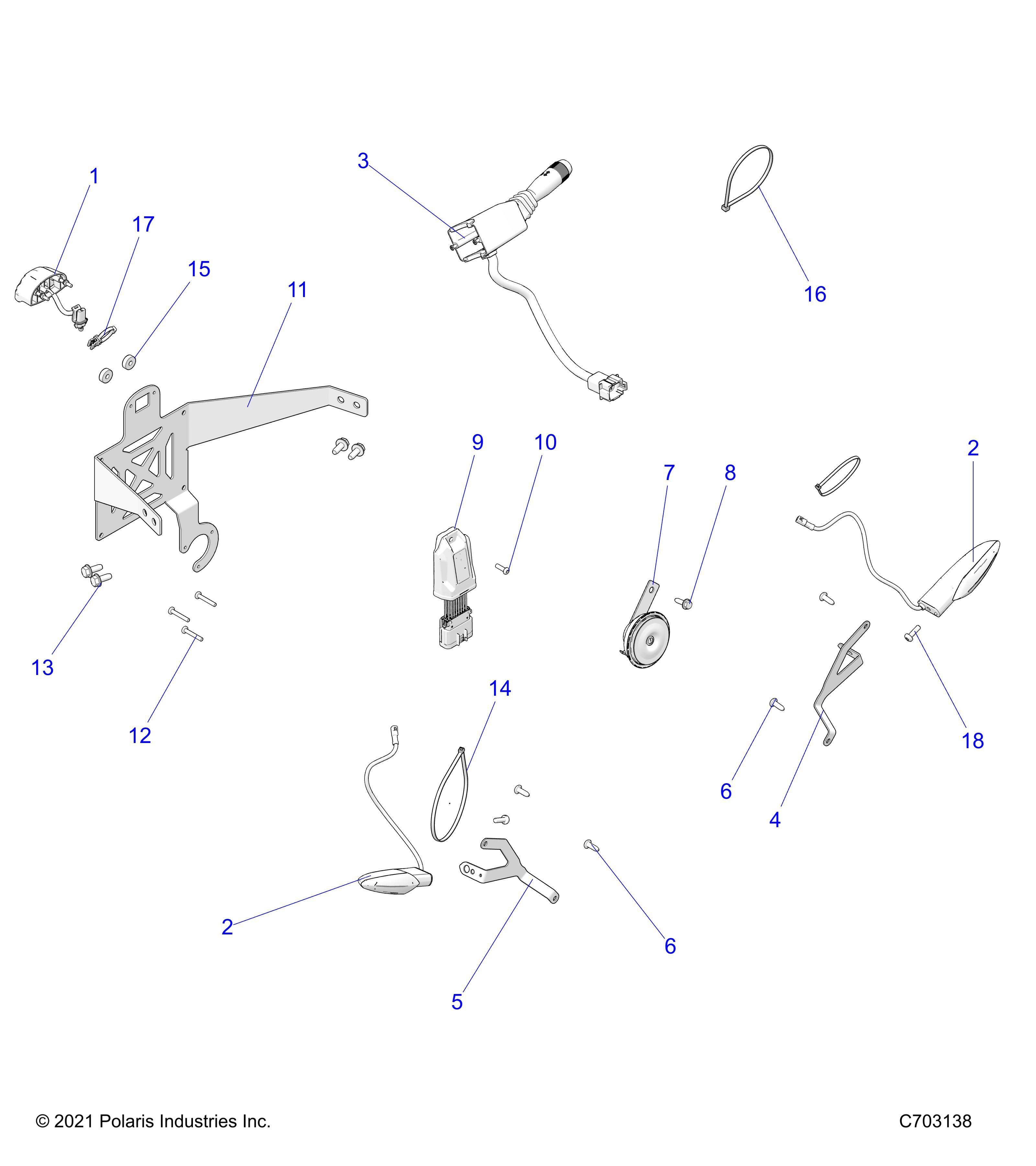 ELECTRIQUE COMPOSANTS ACCESSOIRES POUR RZR TRAIL S 1000 EPS 3PC INTL R01 2023