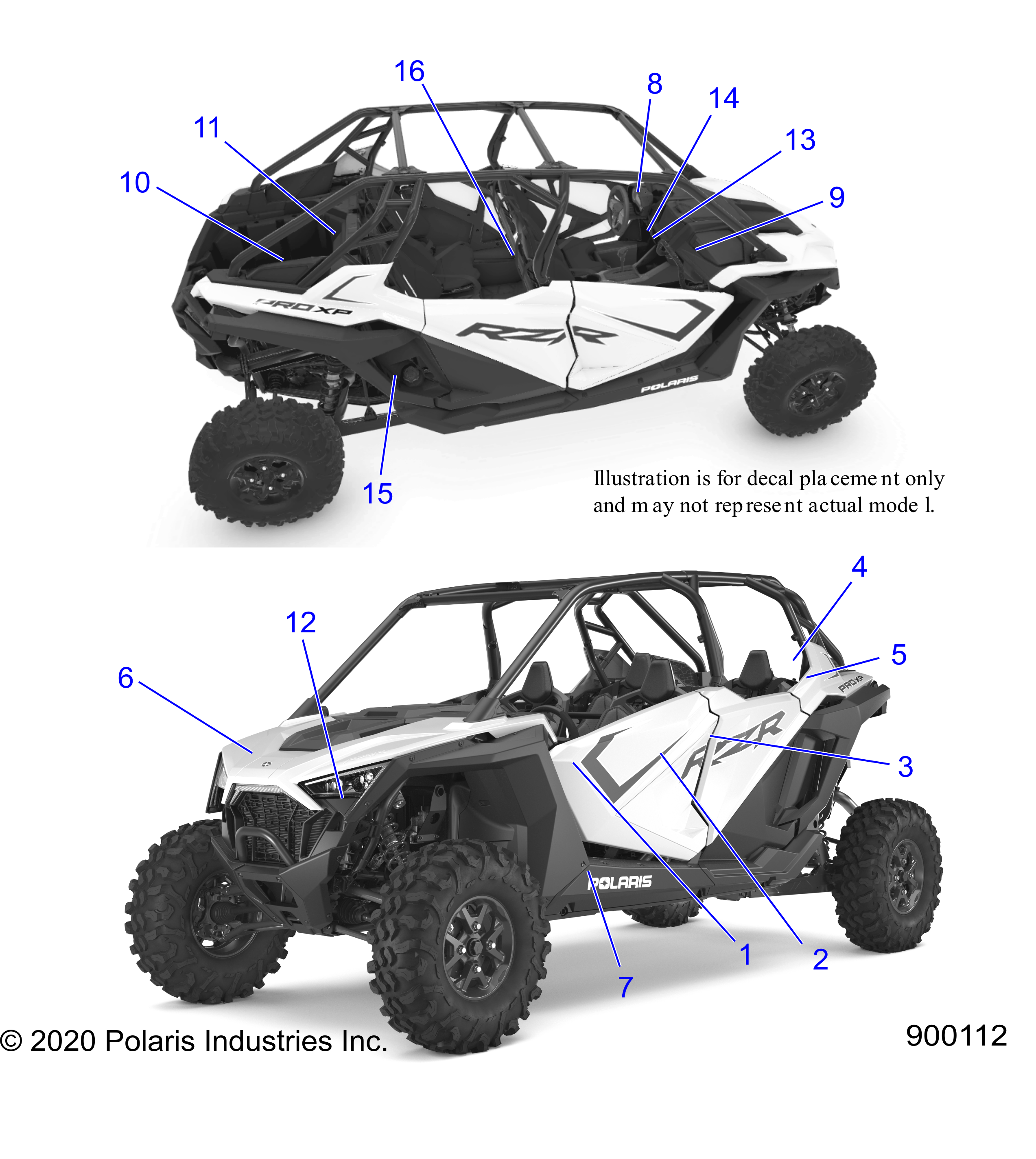 CARROSSERIE AUTOCOLLANTS POUR Z21R4D92AMBMAC RZR PRO XP 4 ULTIMATE 2021