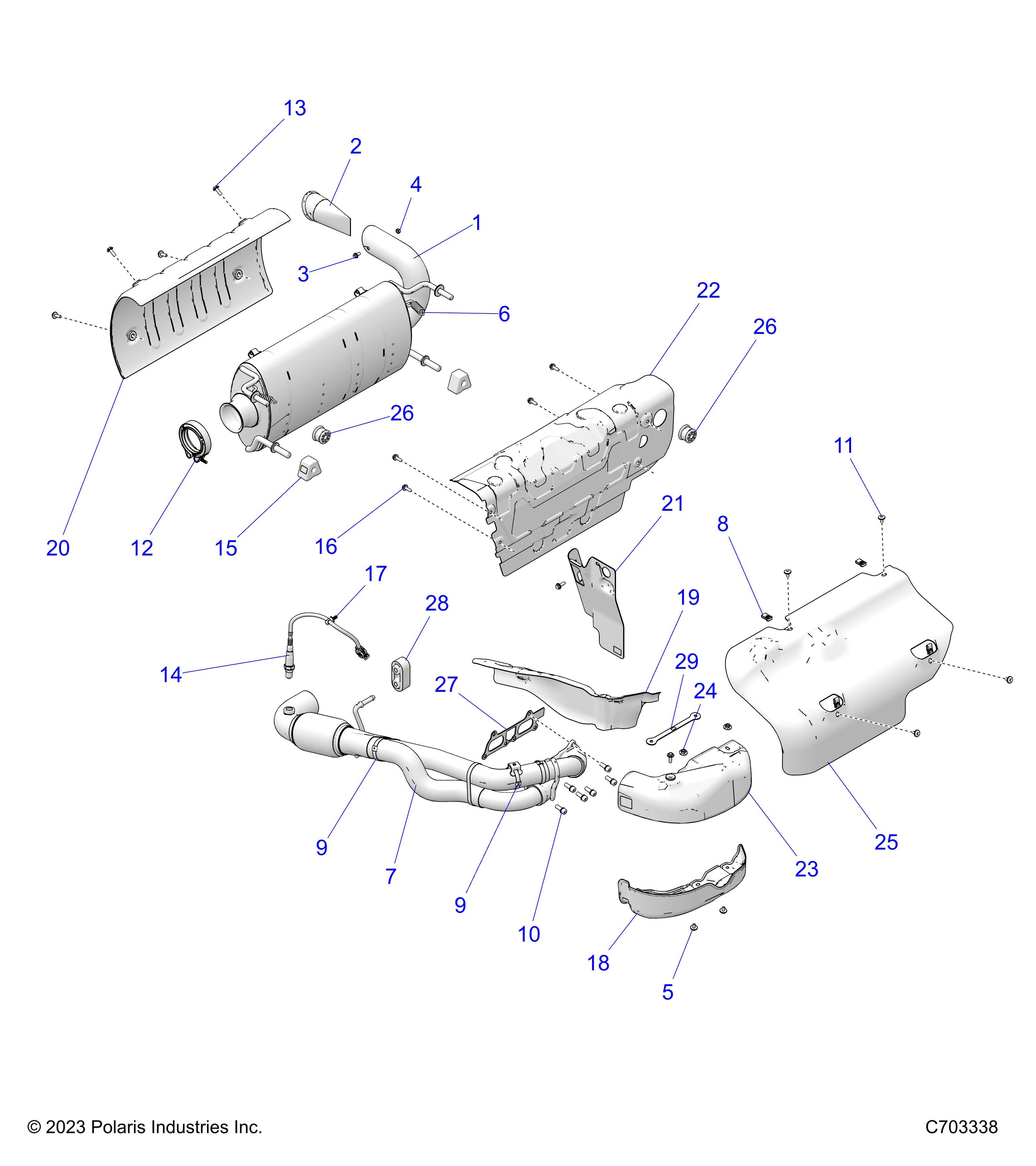 MOTEUR SYSTEME DECHAPPEMENT POUR RZR XP 1000 PREMIUM R01 2024