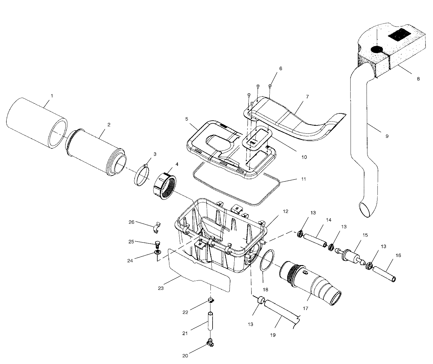 MOTEUR BOITE DAIR POUR SPORTSMAN 500 2000