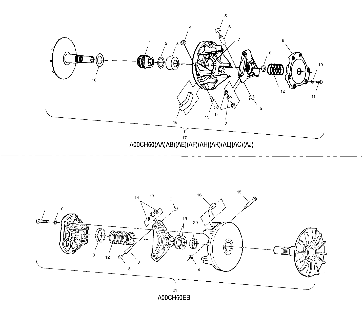 TRANSMISSION EMBRAYAGE POUR SPORTSMAN 500 2000
