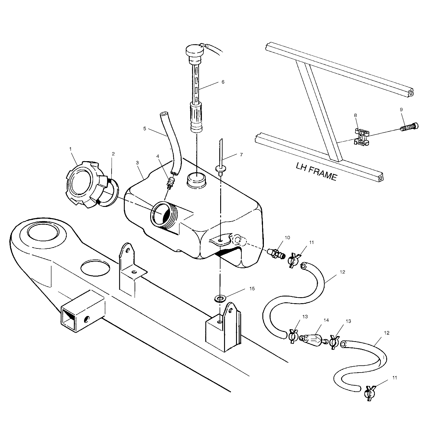 CARROSSERIE RESERVOIR DHUILE POUR SCRAMBLER 2X4 2000