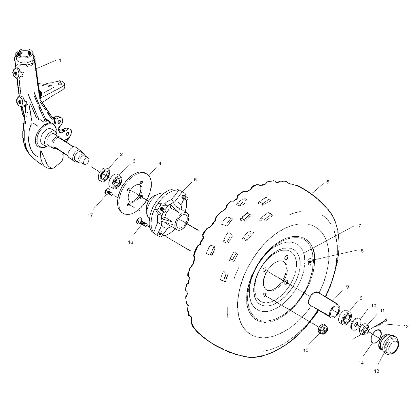 ROUES ROUE AVANT POUR SCRAMBLER 2X4 2000