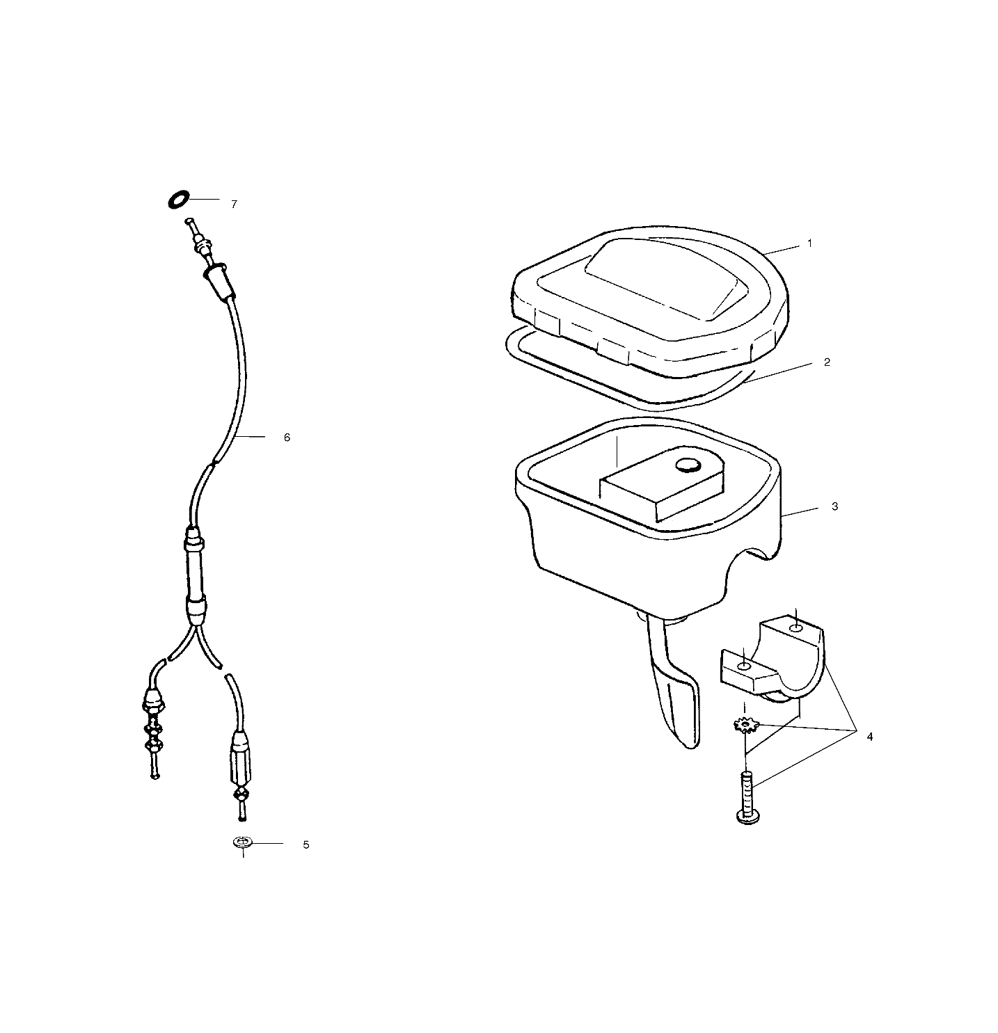 COMMANDES ACCELERATEURCABLE POUR SCRAMBLER 2X4 2000