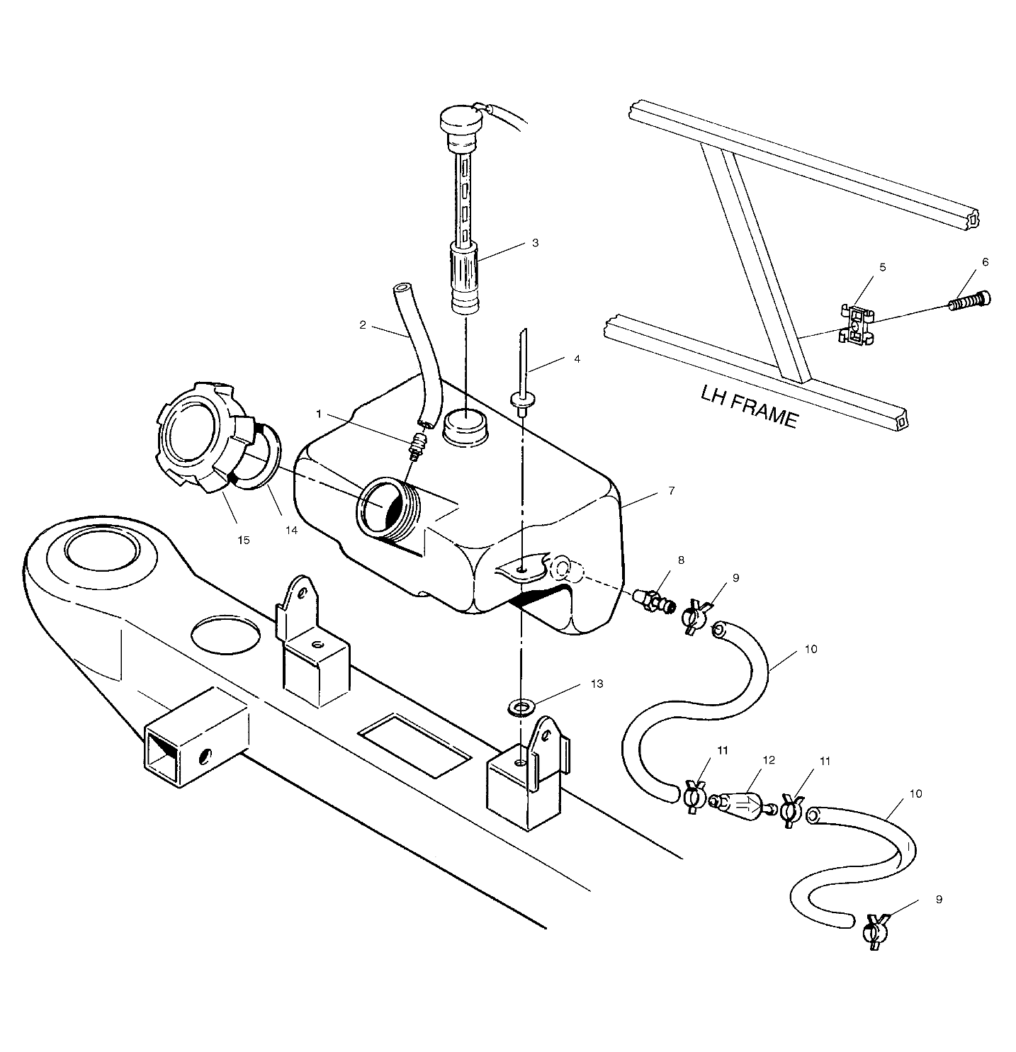 CARROSSERIE RESERVOIR DHUILE POUR SCRAMBLER 400 2000
