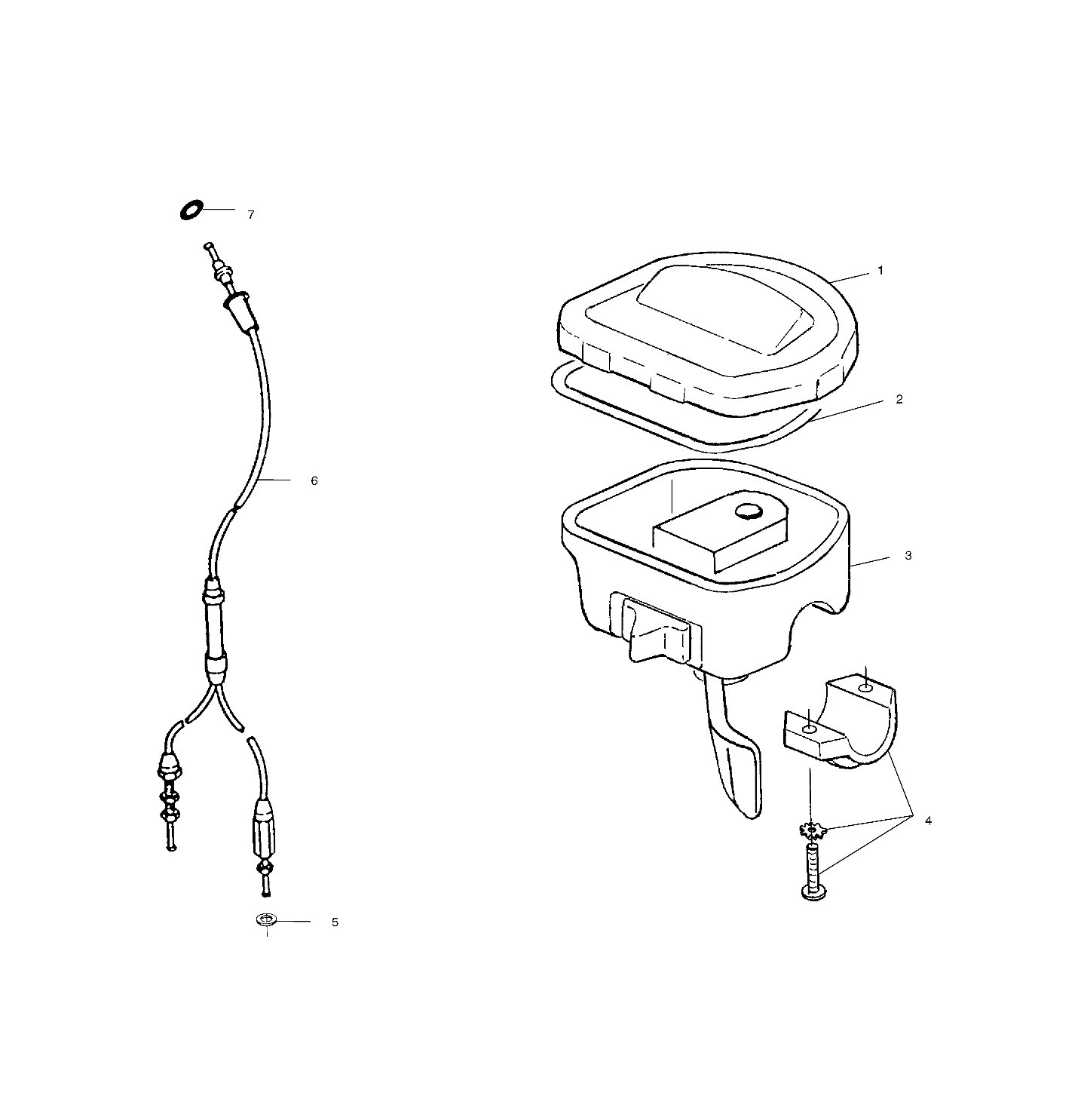 COMMANDES ACCELERATEURCABLE POUR SCRAMBLER 400 2000