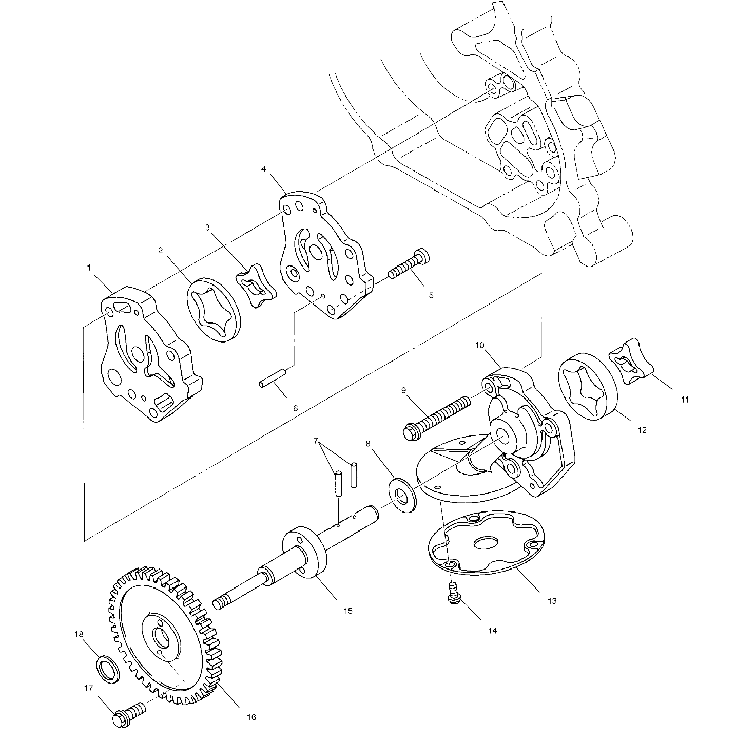 CARROSSERIE POMPE A HUILE POUR SCRAMBLER 500 2000