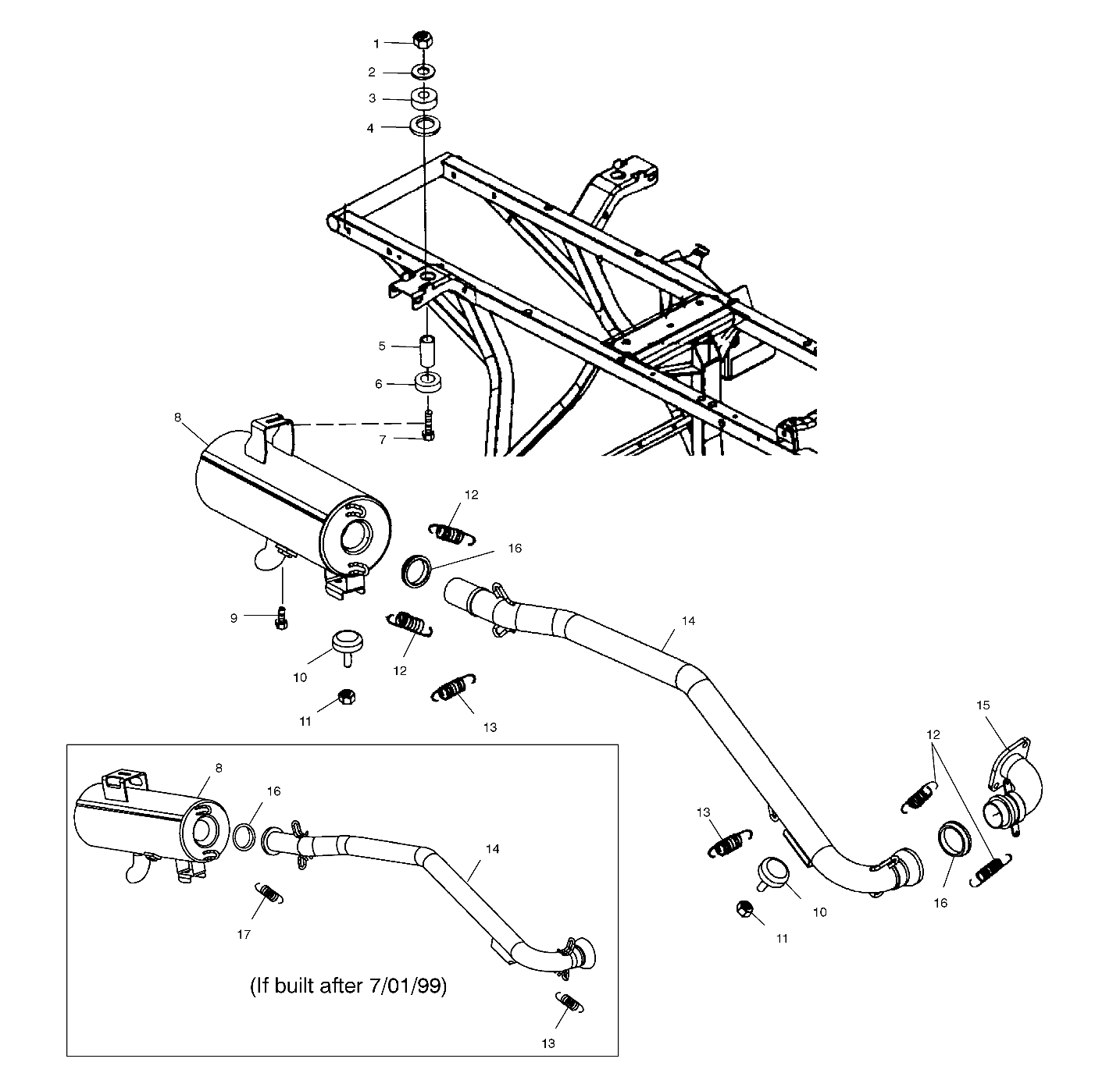 MOTEUR SYSTEME DECHAPPEMENT POUR MAGNUM 500 EB 2000