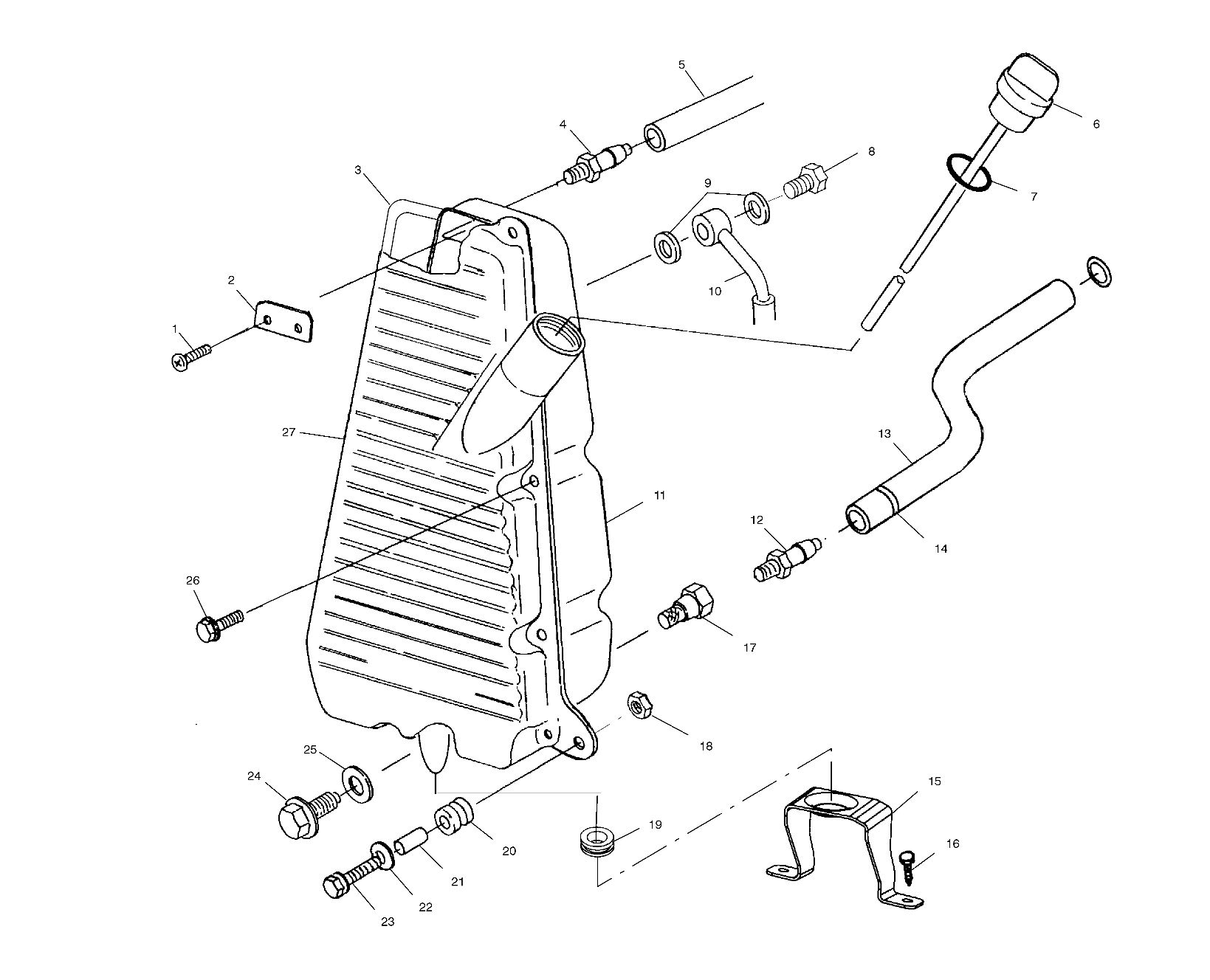 CARROSSERIE RESERVOIR DHUILE POUR 500 MAGNUM 4X4 HDS 2000