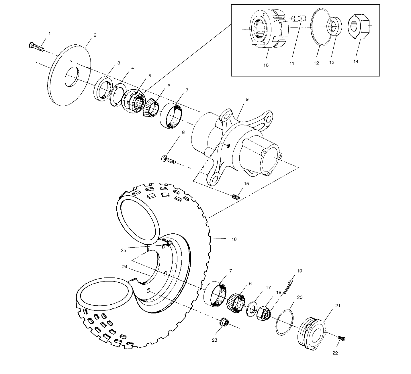 ROUES ROUE AVANT POUR XPEDITION 325 2000