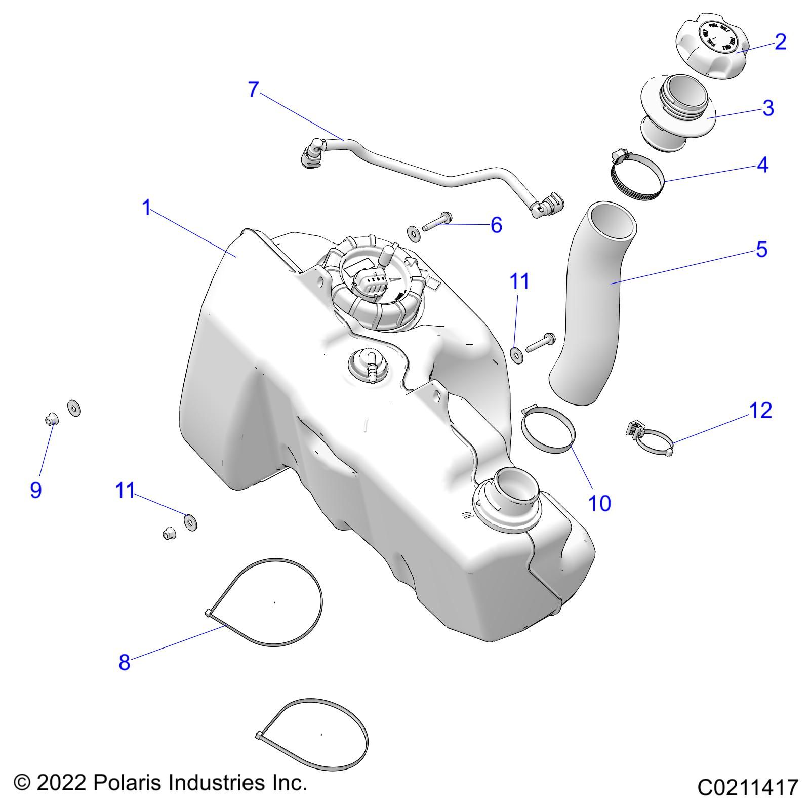 MOTEUR CIRCUIT ET RESERVOIR DE CARBURANT POUR SCRAMBLER XP 1000 55 EU TRACTORZUG 2022