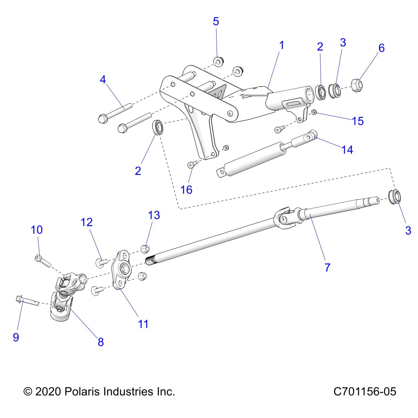 STEERING LINKAGE TILT AND RELATED STANDARD POUR RZR PRO R SPORTPREMIUM 2022