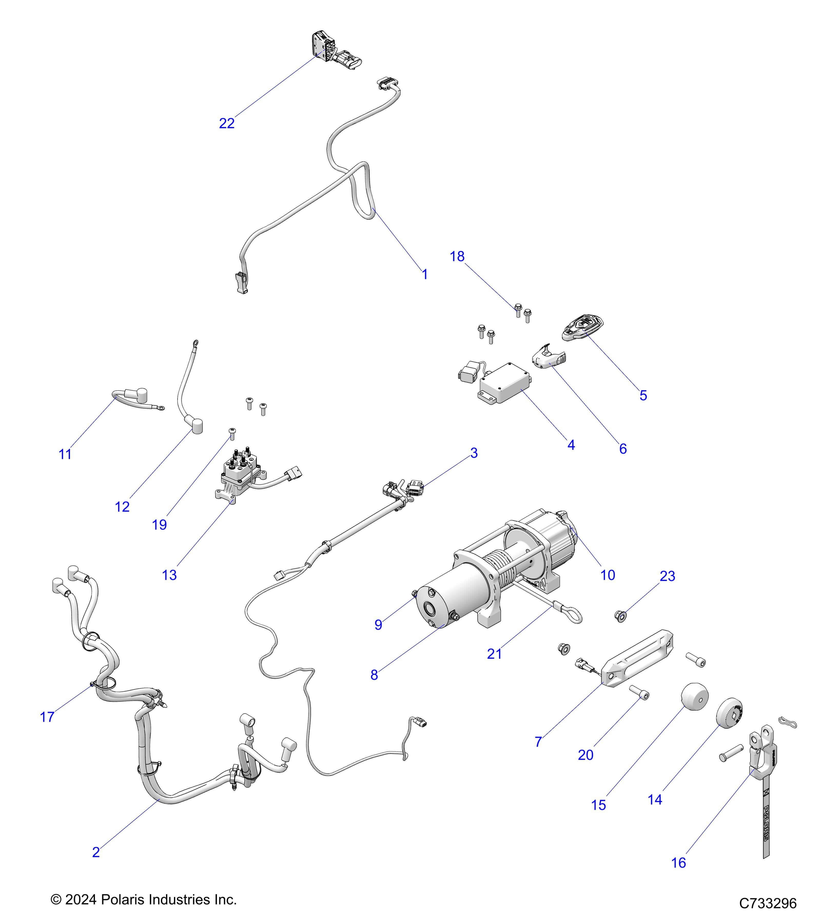 CARROSSERIE TREUIL POUR RANGER 1000 XP CREW WATERFOWL 2025