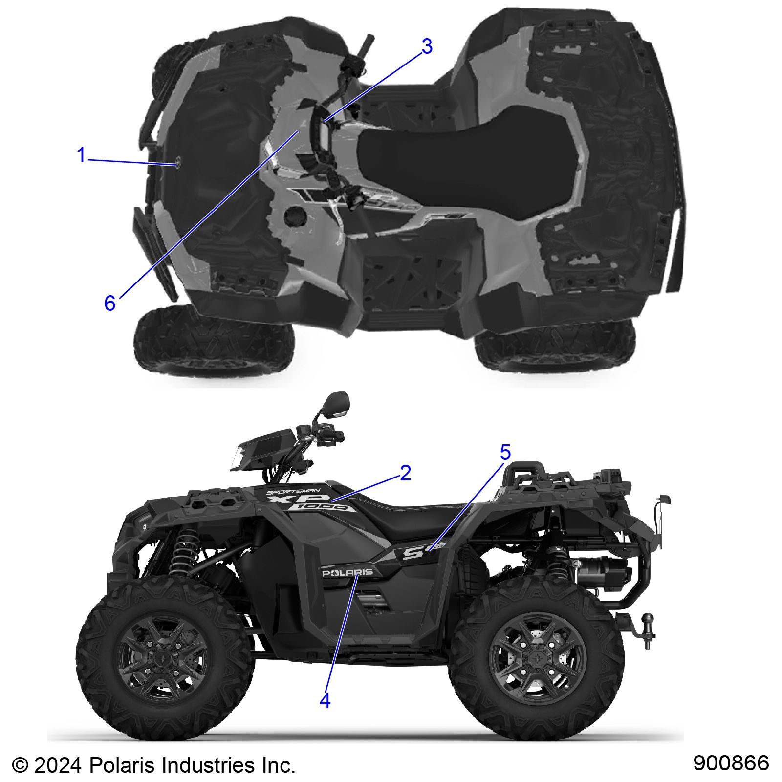 CARROSSERIE AUTOCOLLANTS POUR SPORTSMAN XP 1000 55 EUTRACTOR 2025