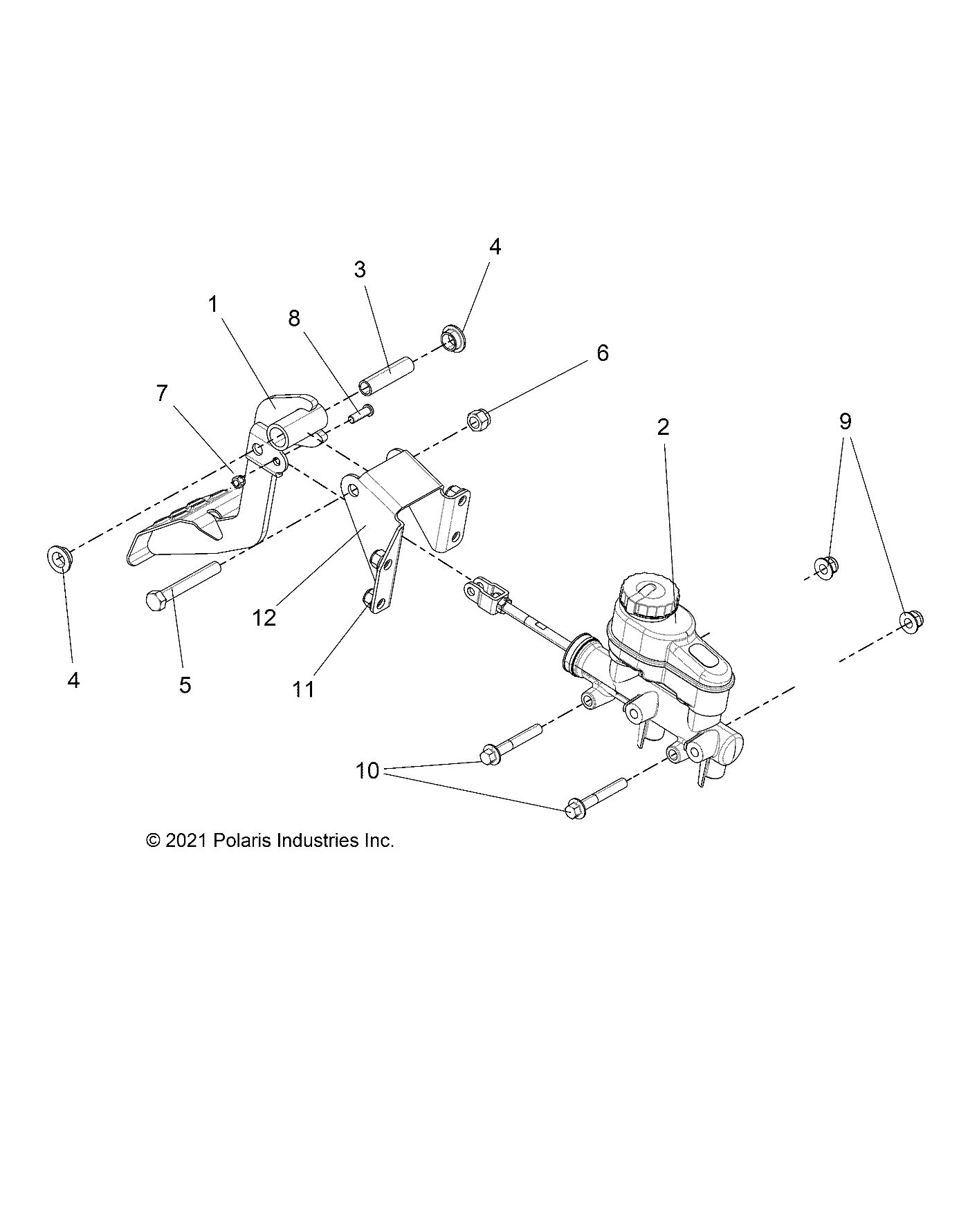 FREINS PEDALE ET MAITRE CYLINDRE POUR RANGER 570 EPS HD 2023