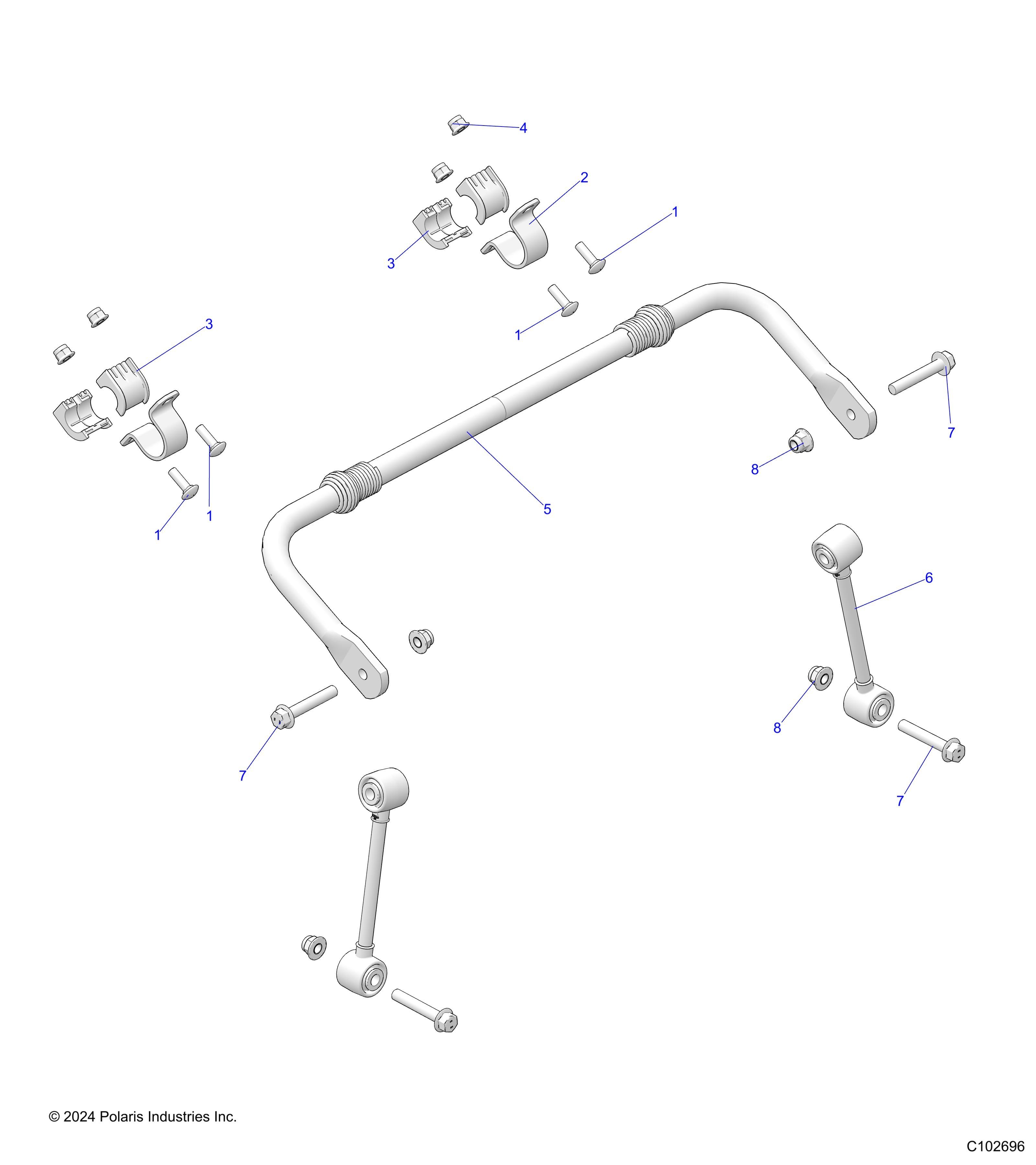 SUSPENSION BARRE STABILISATRICE POUR SCRAMBLER XP 1000 EU 3PC 2025