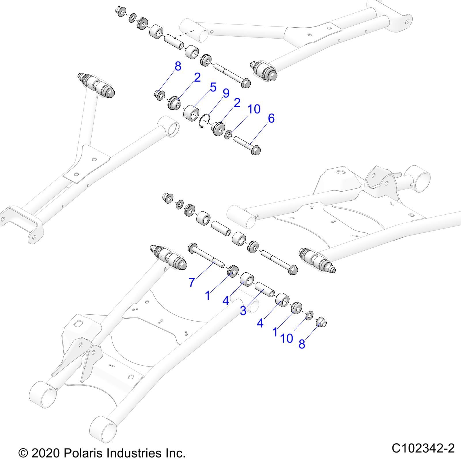 SUSPENSION SUSPENSION ARRIERE POUR SCRAMBLER XP 1000 55 49S 2024