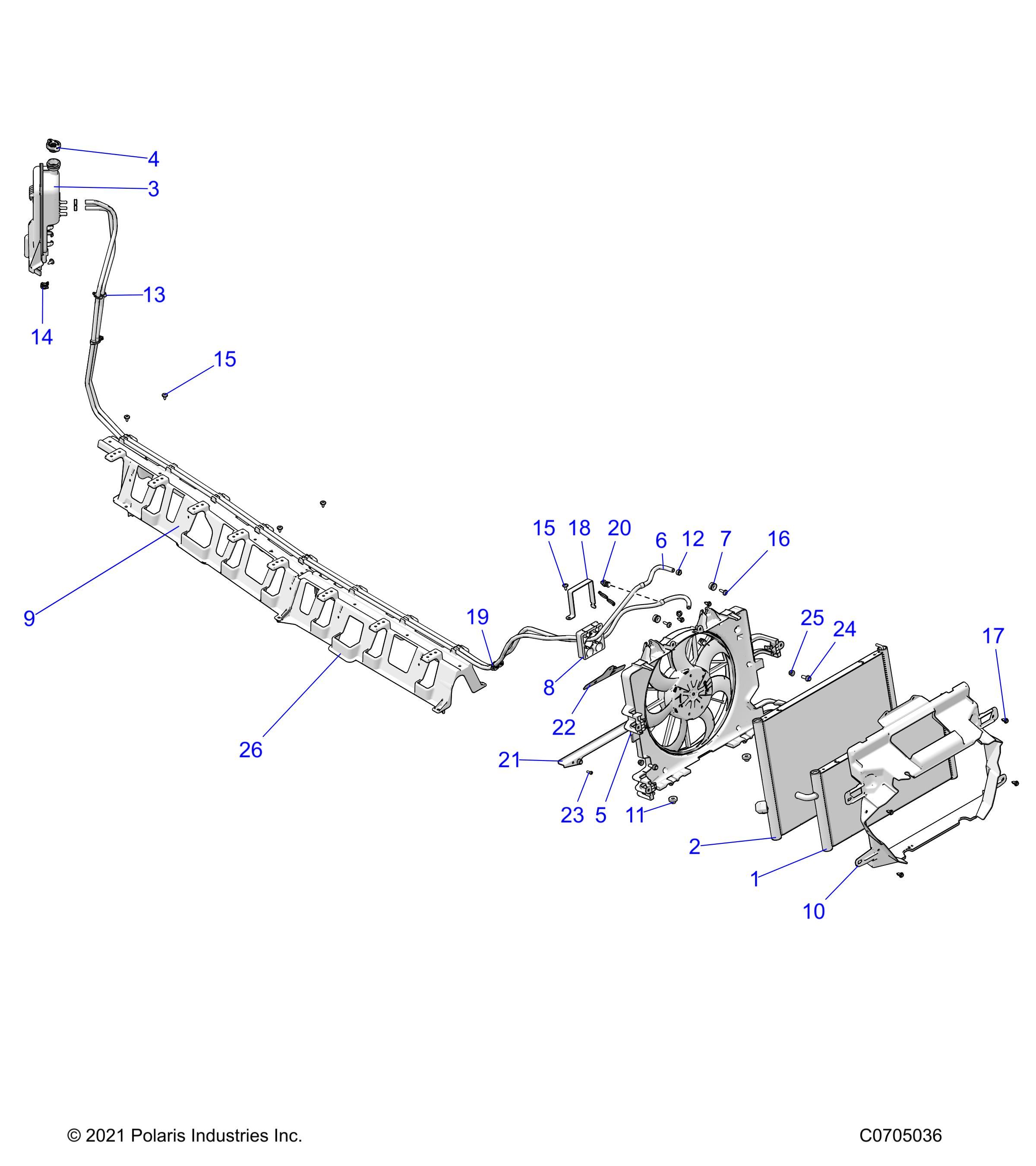 MOTEUR MONTAGE RADIATEUR POUR RZR TURBO R 4 ULTIMATE R01 2023