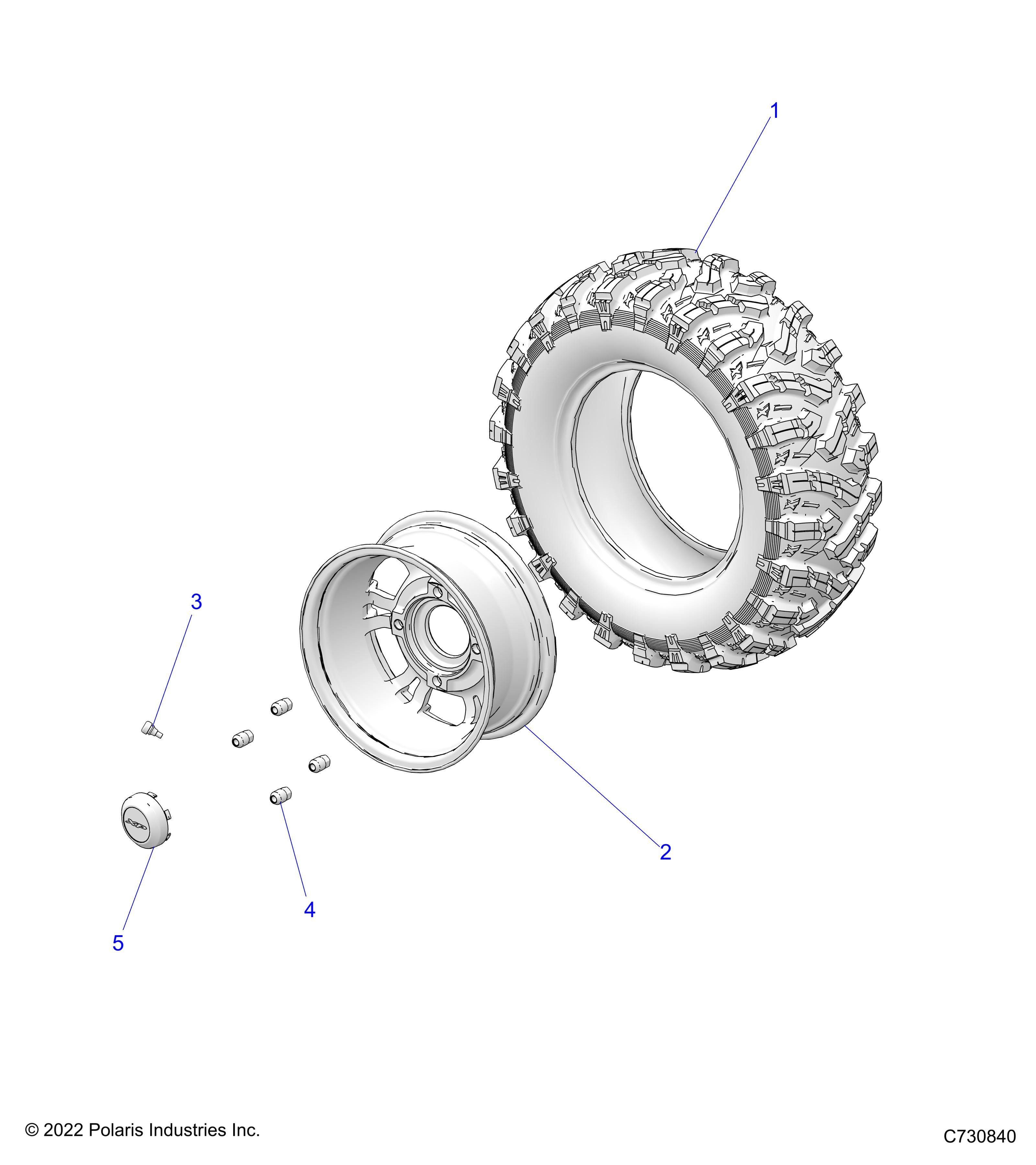 ROUES ROUES AVANT POUR RANGER DIESEL HD EPS DLX EUTRACTORAU R02 2023