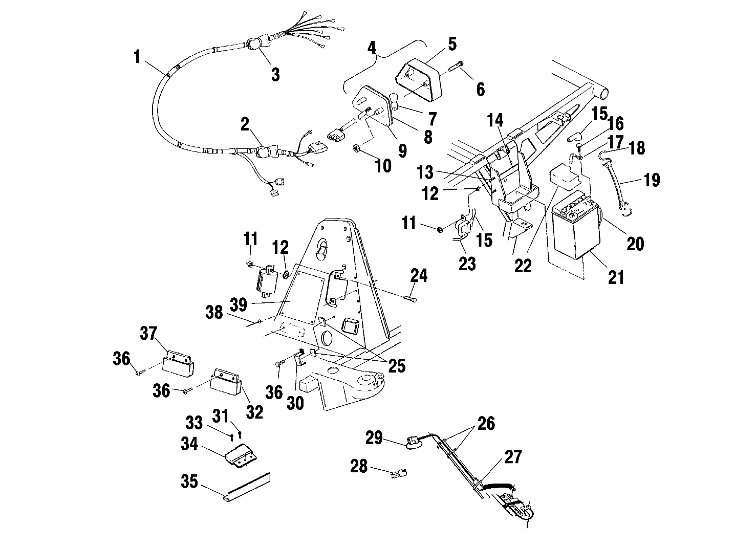 ELECTRIQUE FEUX ARRIERE POUR SPORTSMAN 335 2000