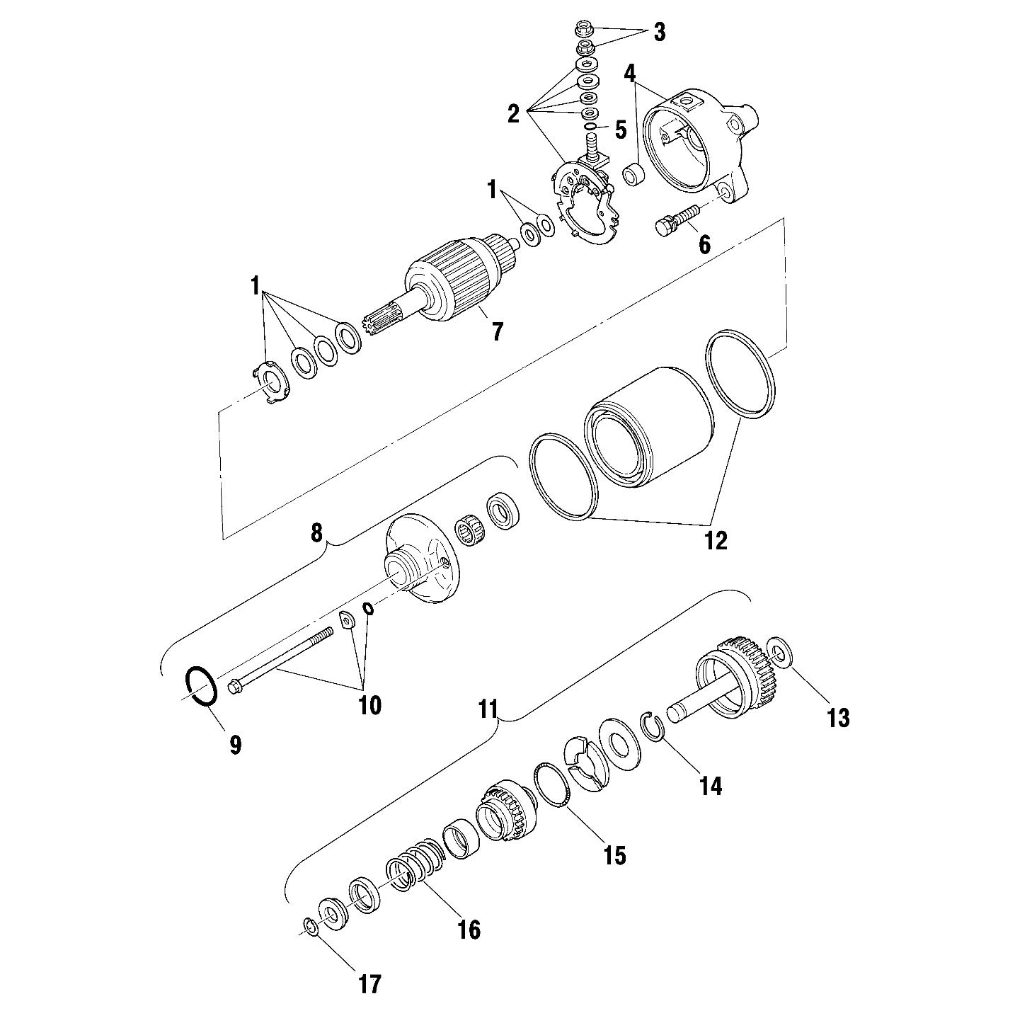 MOTEUR DEMARREUR POUR SPORTSMAN 335 2000