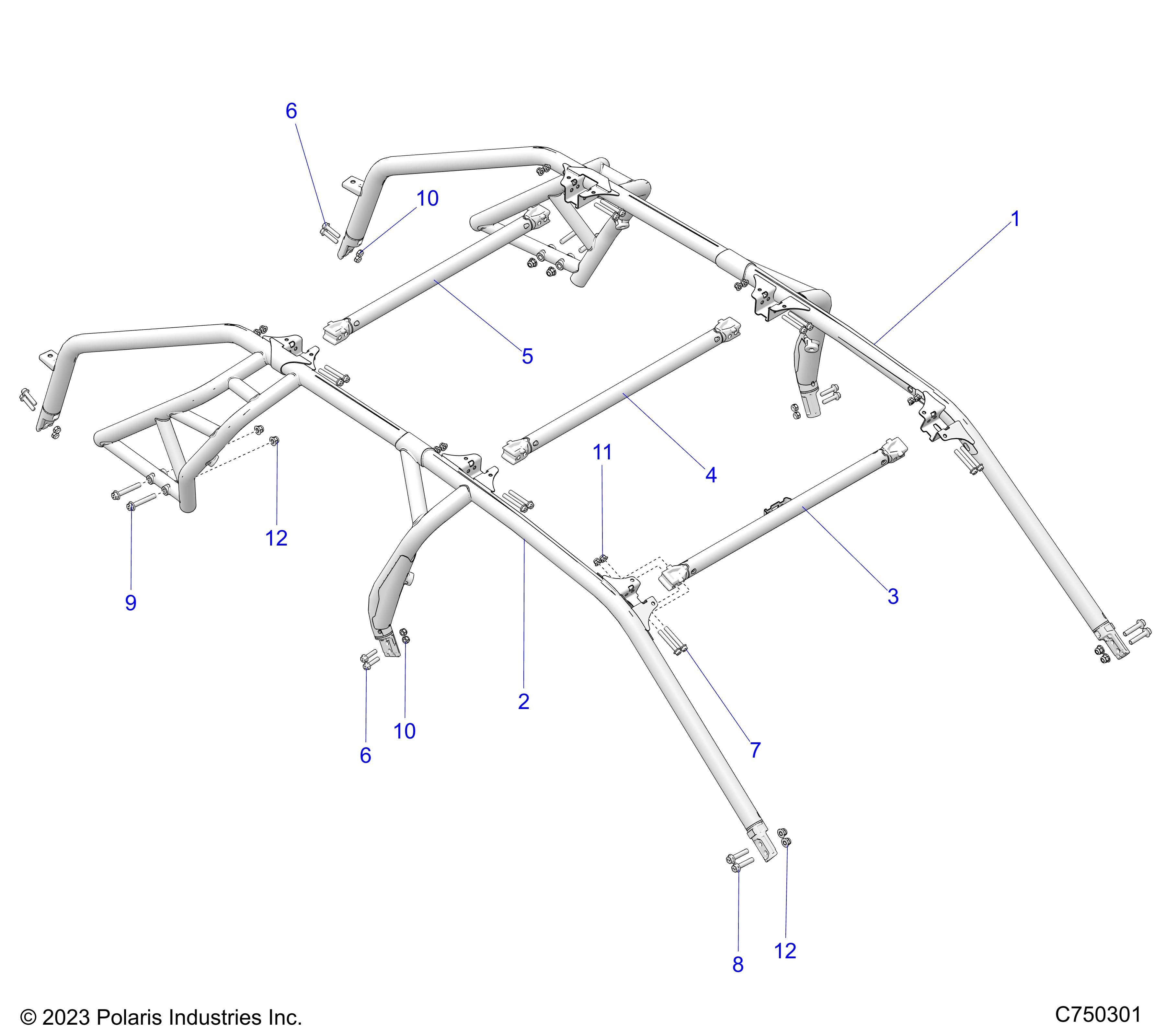 CHASSIS CADRE CABINE POUR RZR PRO S4 ULTIMATE 2025