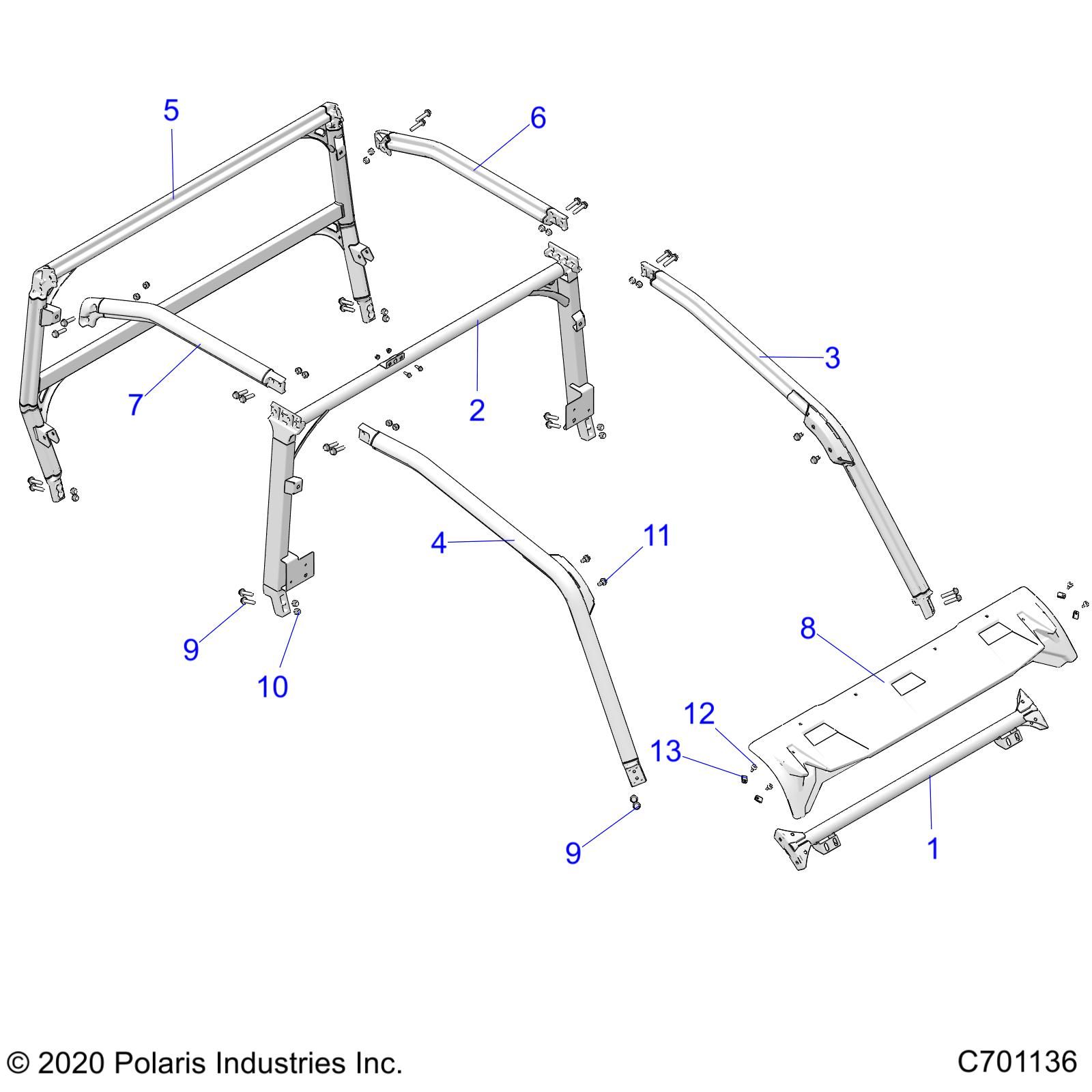 CHASSIS CADRE CABINE POUR GENERAL 4 1000 EPS EU 2020