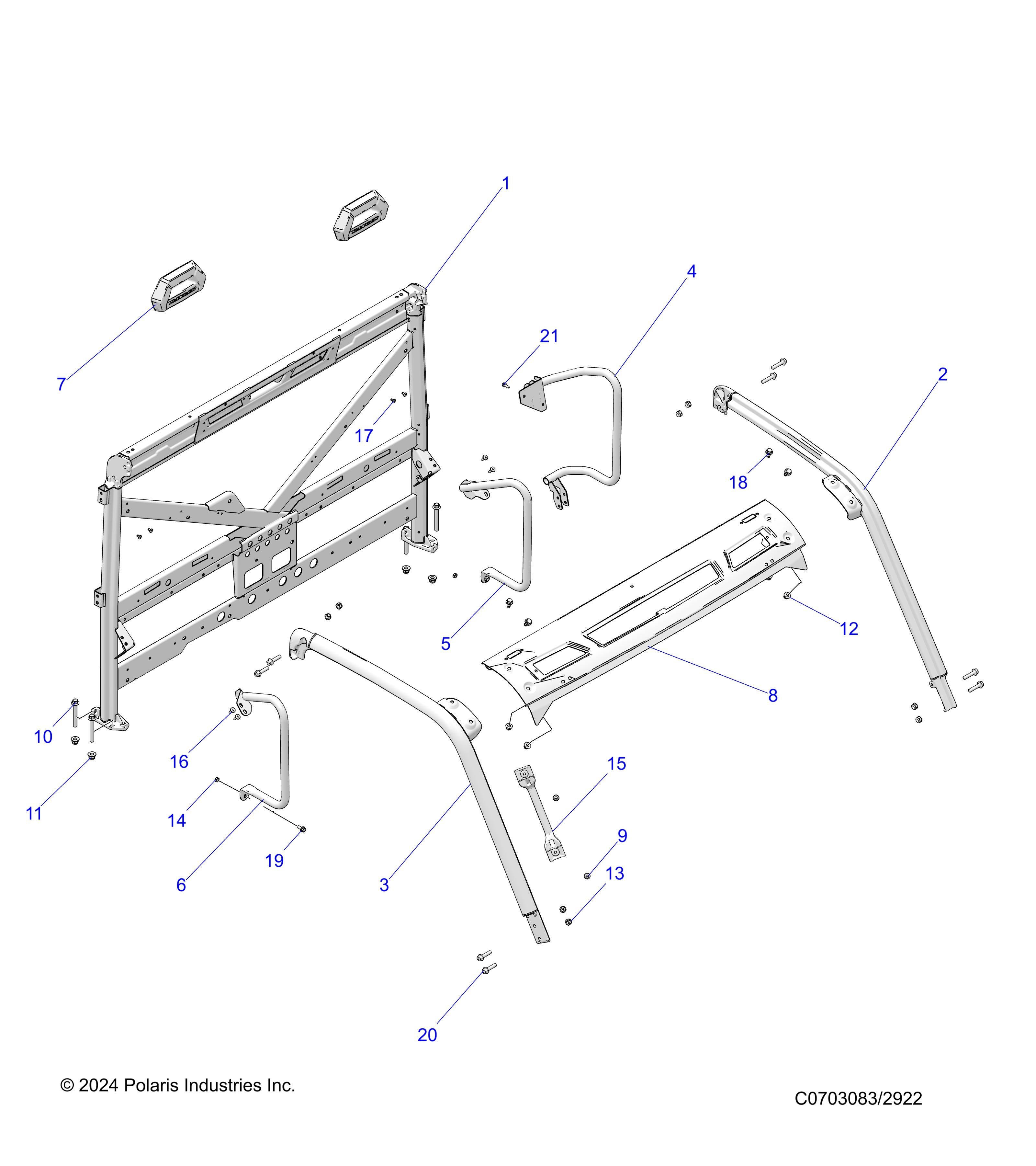 CHASSIS CADRE CABINE POUR RANGER 1000 EPS 2025