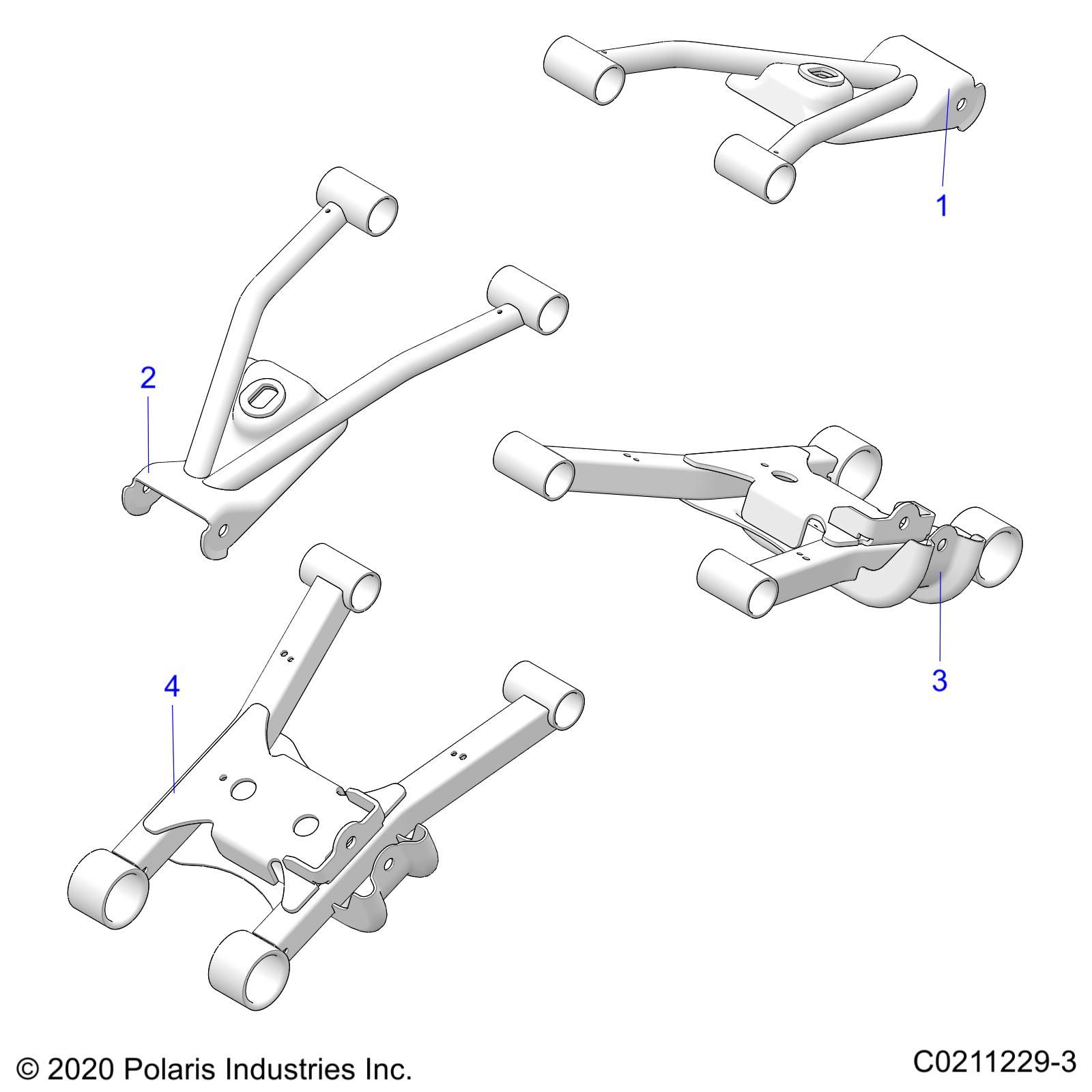 SUSPENSION REAR CONTROL ARMS POUR SPORTSMAN 450 HO 2021