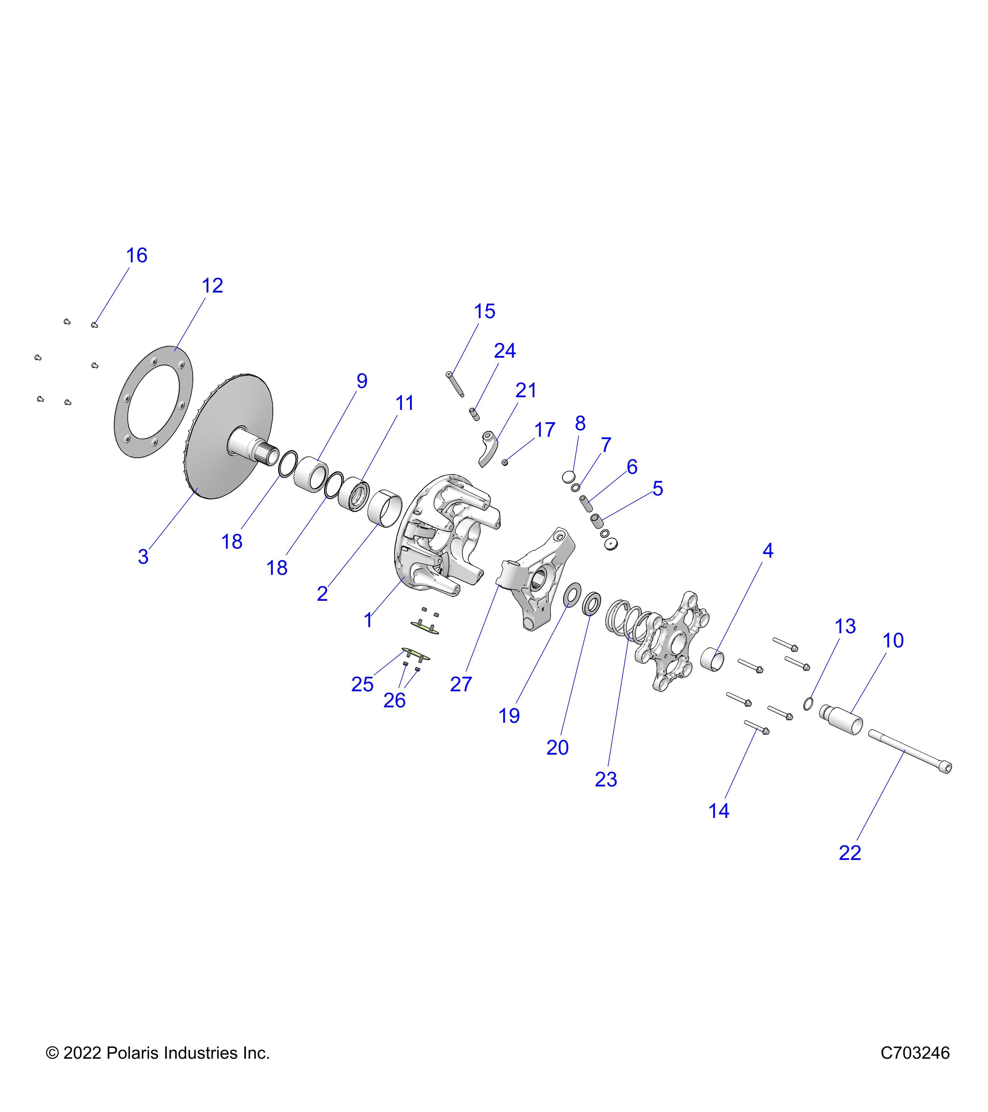 TRANSMISSION EMBRAYAGE PRIMAIRE POUR RZR PRO R 4 SPORT R01 2023