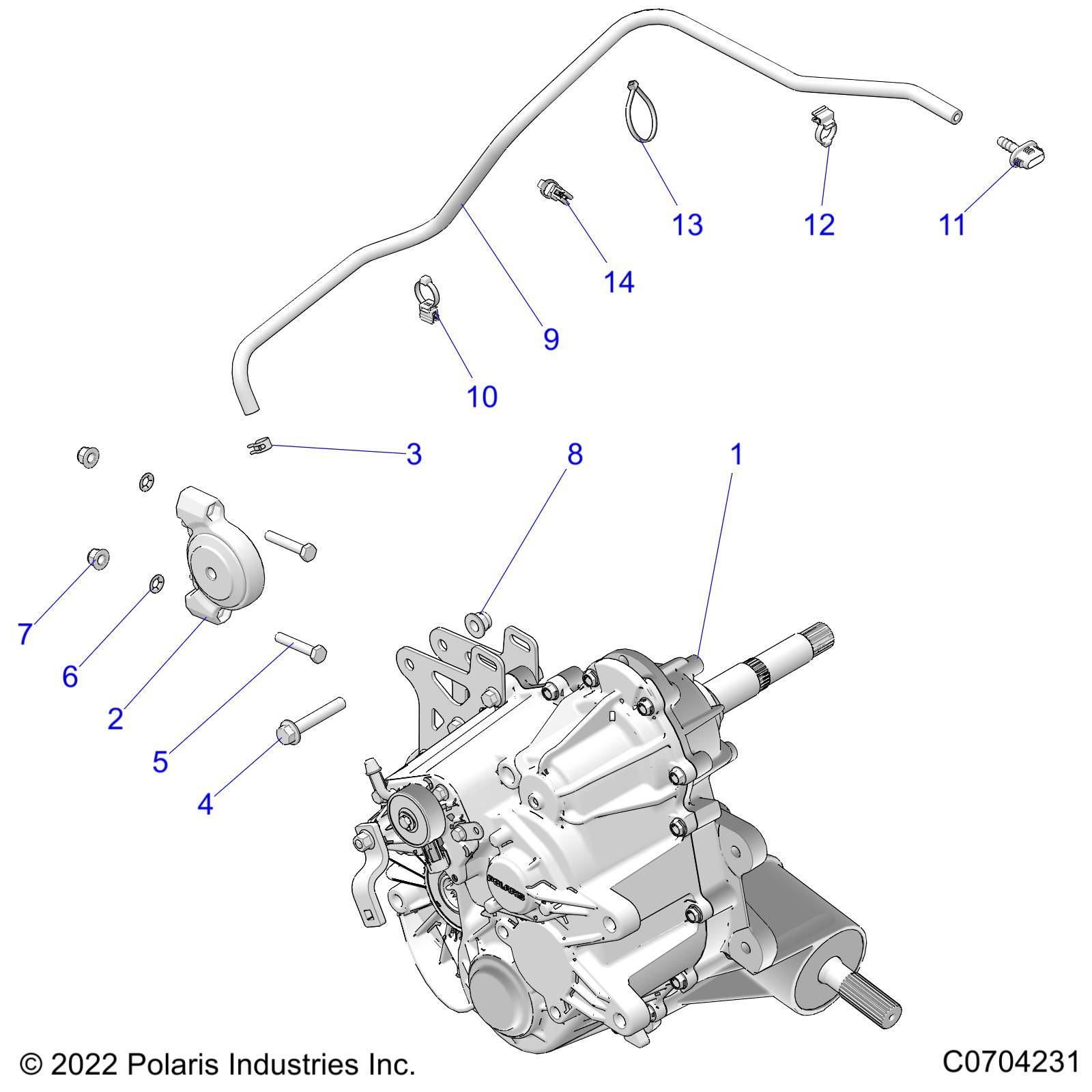 TRANSMISSION MONTAGE BOITE PRINCIPALE POUR RZR 900 TRAIL ULTIMATE 2022