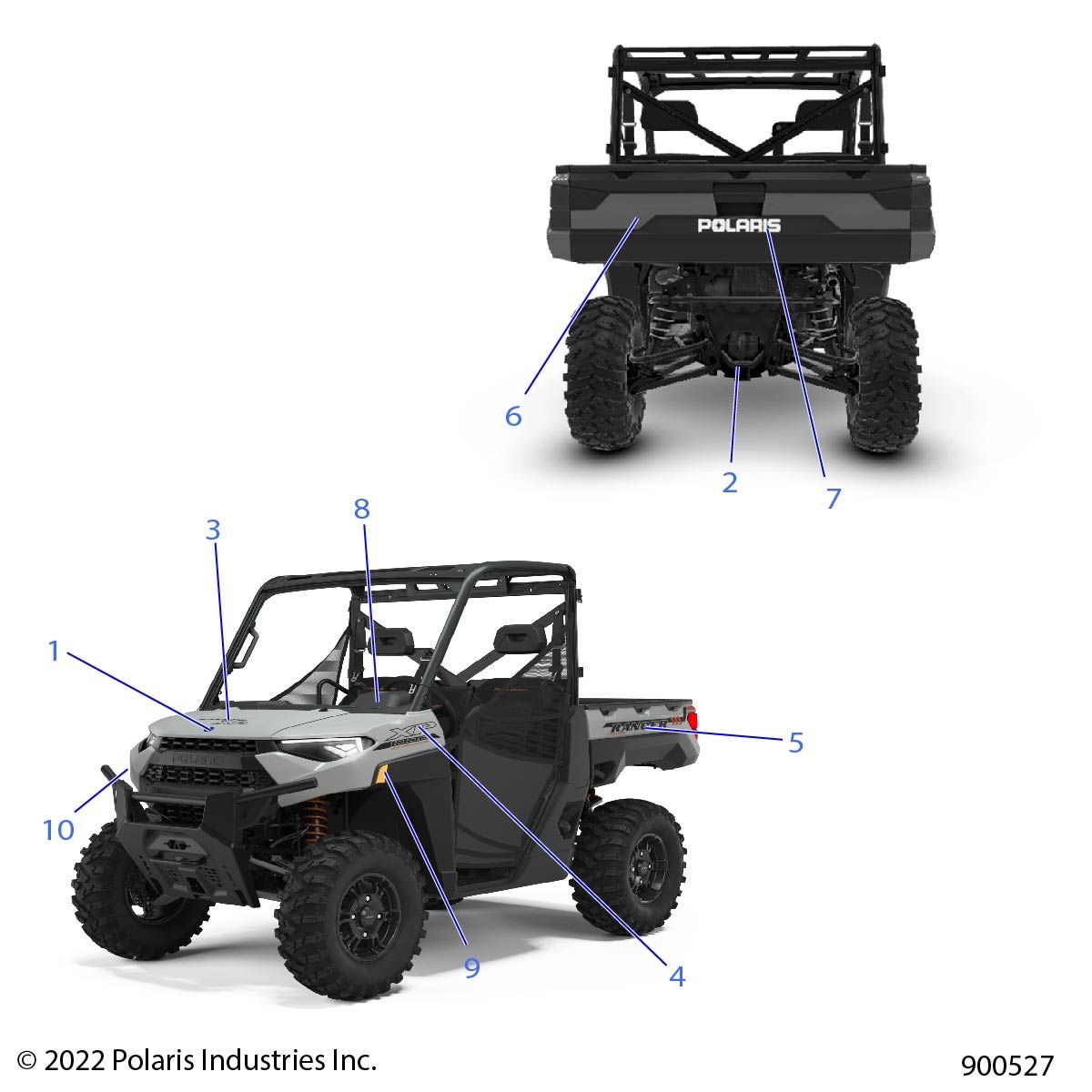 CARROSSERIE AUTOCOLLANTS DESIGN POUR RANGER 1000 XP 2024