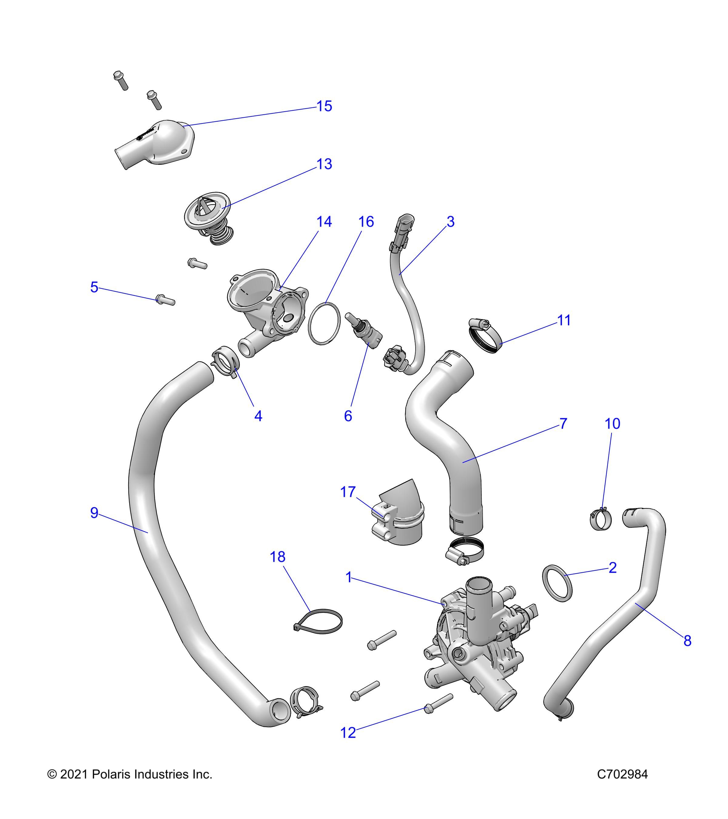 MOTEUR POMPE A EAU ET BYPASS POUR RZR TURBO R PREMIUM R01 2023