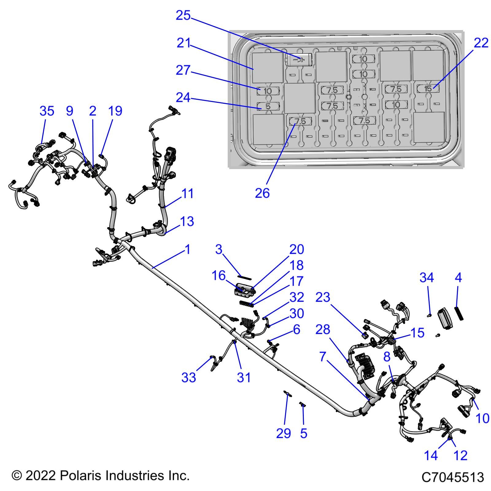 ELECTRICAL WIRE HARNESS CHASSIS POUR RZR PRO XP 4 SPORT R01 2023