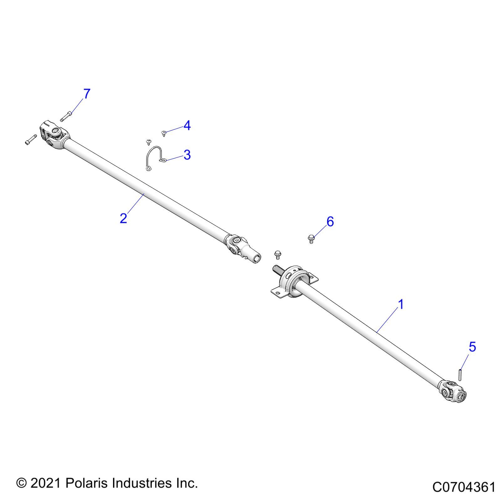 TRANSMISSION ARBRE PROPULSION AVANT POUR RZR TURBO R PREMIUM R01 2023