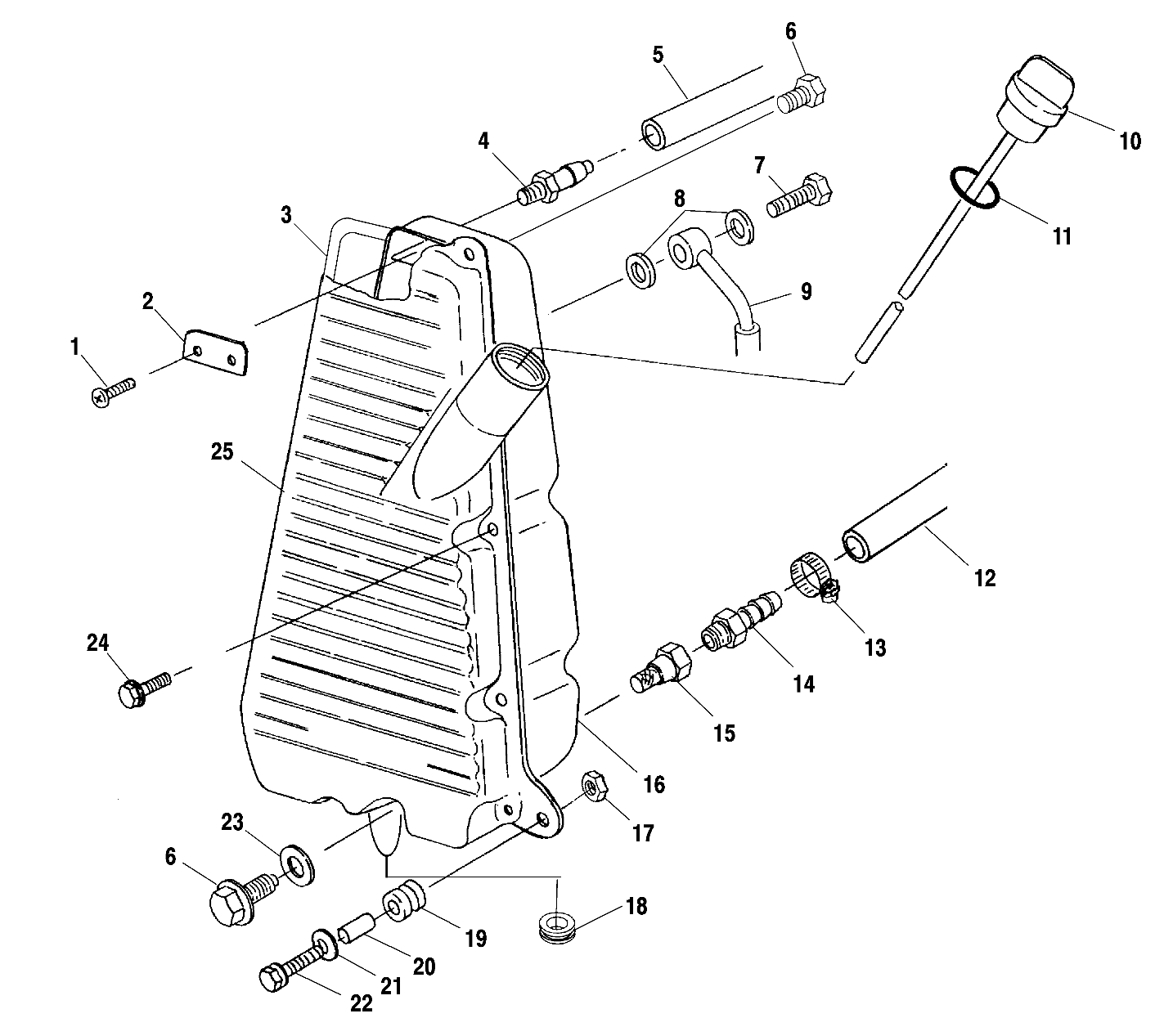 CARROSSERIE RESERVOIR DHUILE POUR SCRAMBLER 500 2X4 2001