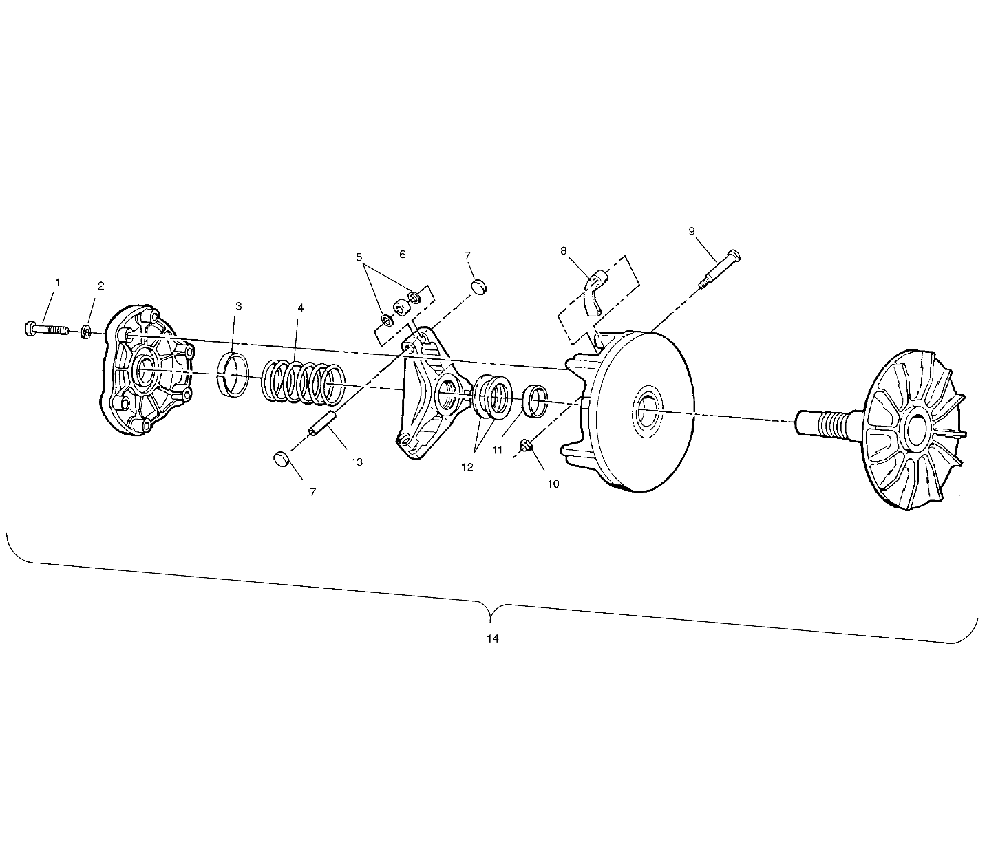 TRANSMISSION EMBRAYAGE POUR XPLORER 400 2001