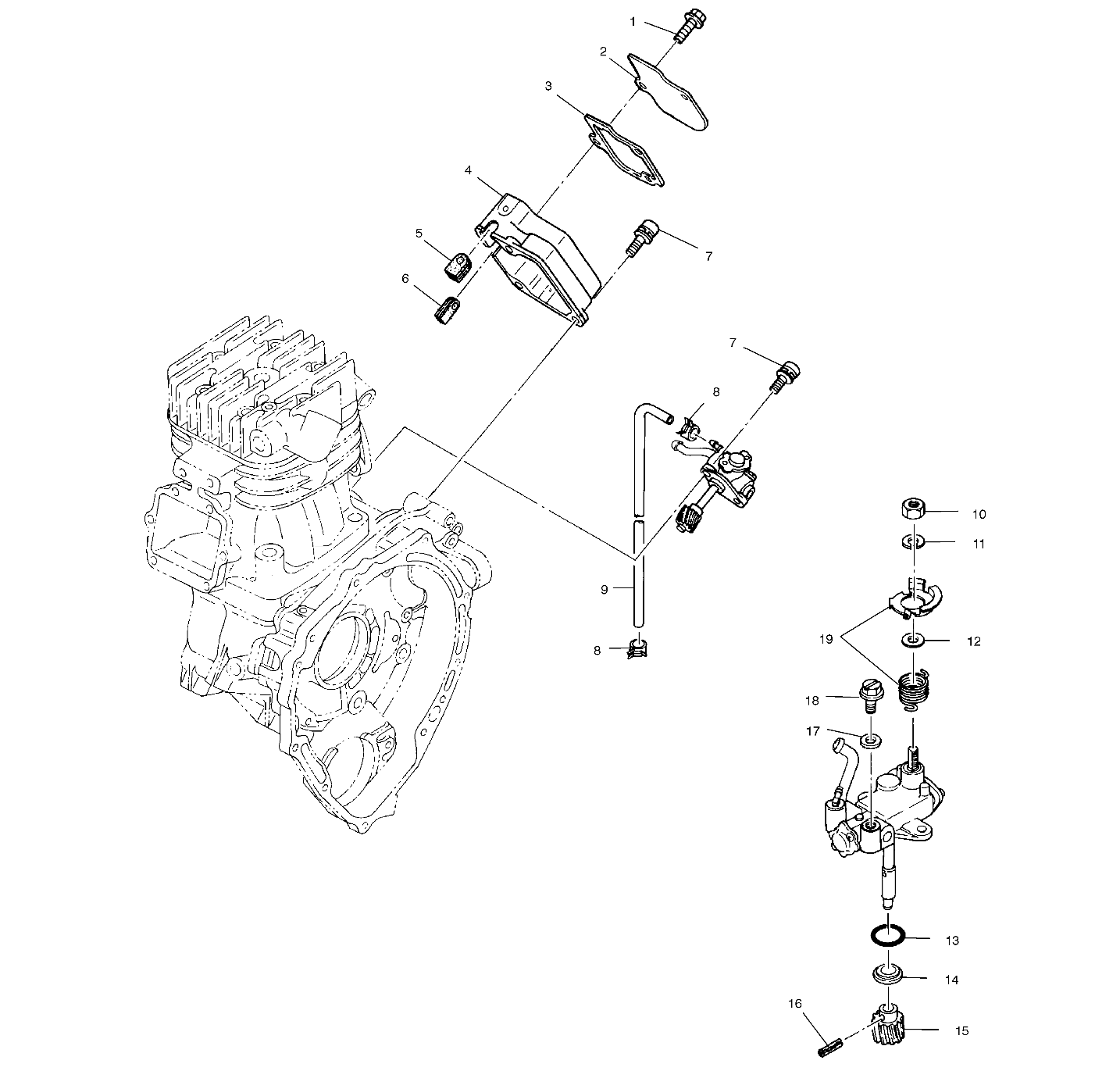 CARROSSERIE POMPE A HUILE POUR XPLORER 400 2001