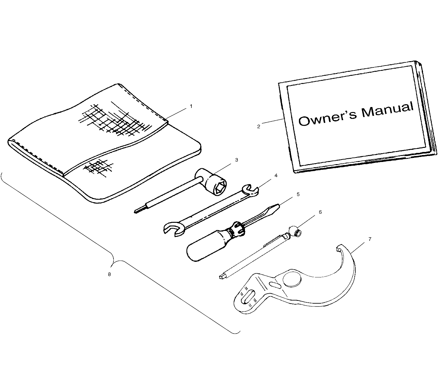 REFERENCES TROUSSE A OUTILS POUR XPLORER 400 2001
