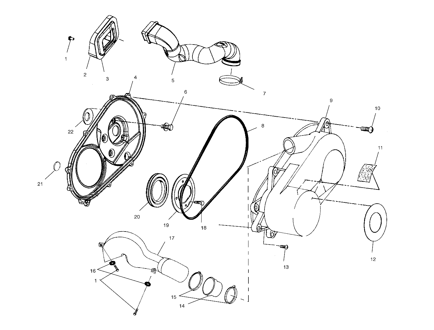 TRANSMISSION CARTER DEMBRAYAGE POUR MAGNUM 325 2X4 2001