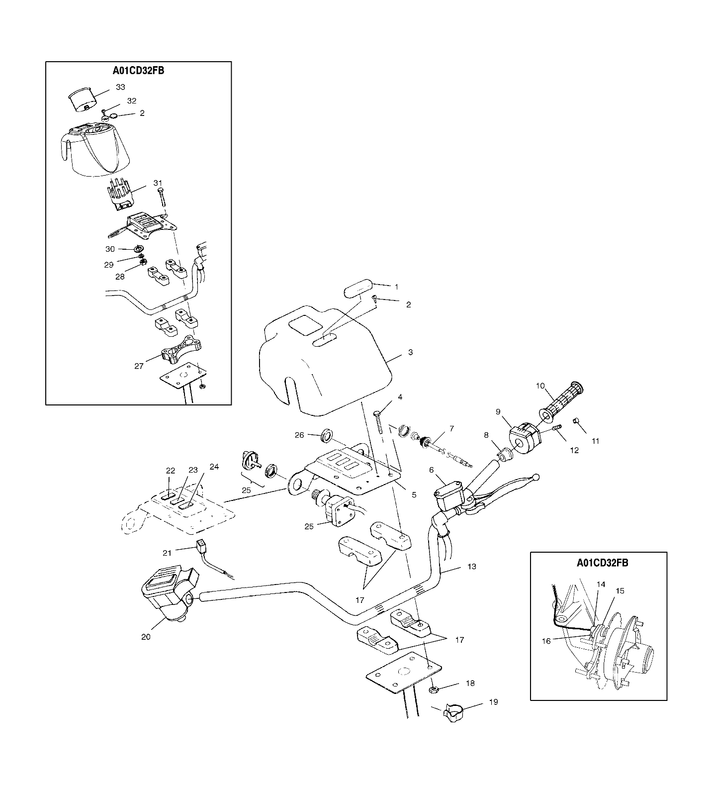 CARROSSERIE GUIDON POUR 325 MAGNUM 4X4 HDS 2001