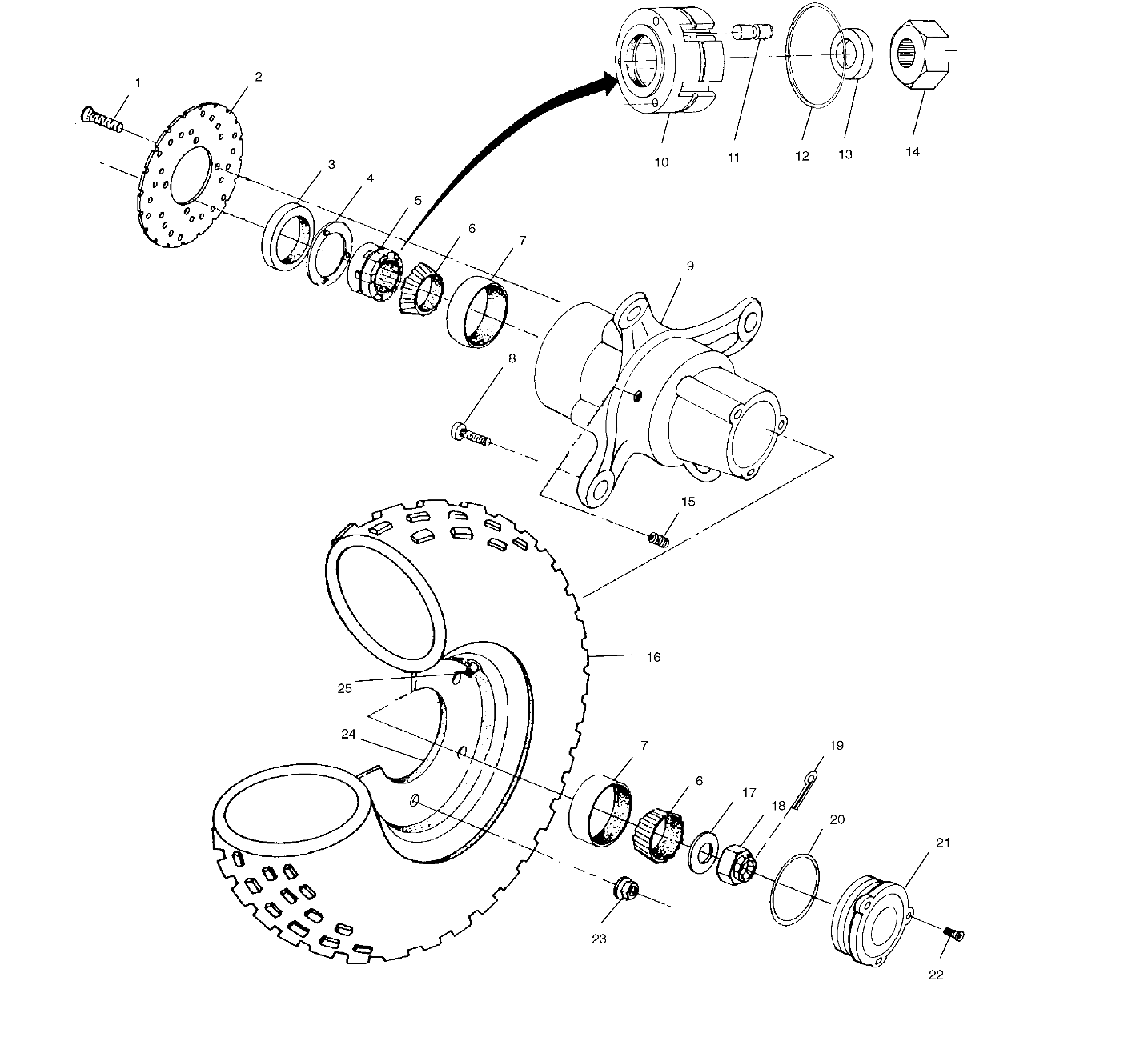 ROUES ROUE AVANT POUR XPEDITION 325 2001