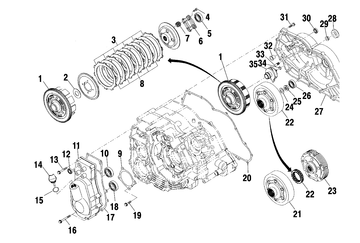 TRANSMISSION EMBRAYAGE POUR XPEDITION 425 2001