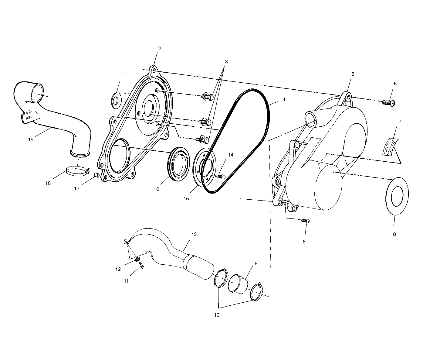 TRANSMISSION CARTER DEMBRAYAGE POUR MAGNUM 500 2001