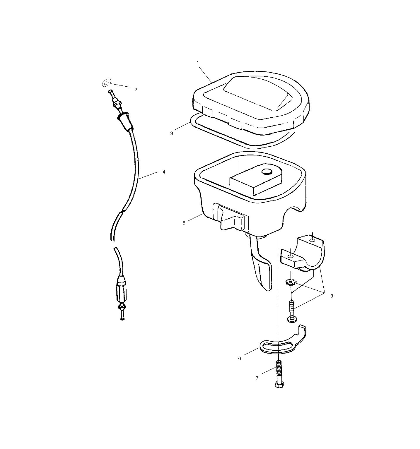 COMMANDES ACCELERATEURCABLE POUR 500 MAGNUM 500 HDS 2001